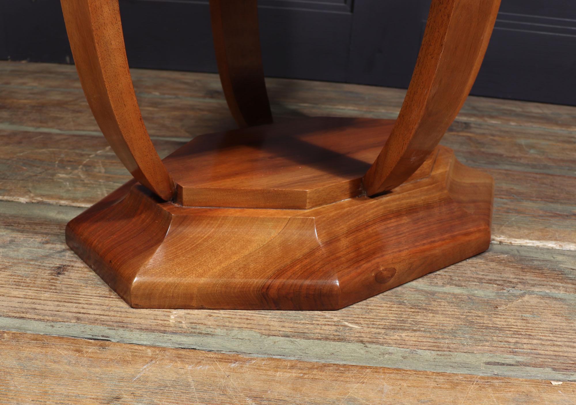 French Art Deco Walnut Occasional Table For Sale 8