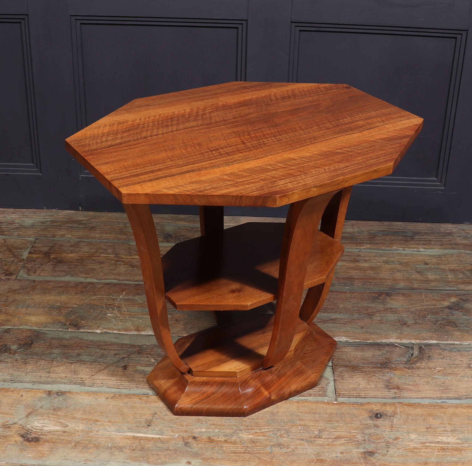 French Art Deco Walnut Occasional Table In Excellent Condition For Sale In Paddock Wood Tonbridge, GB