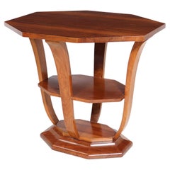 Antique French Art Deco Walnut Occasional Table