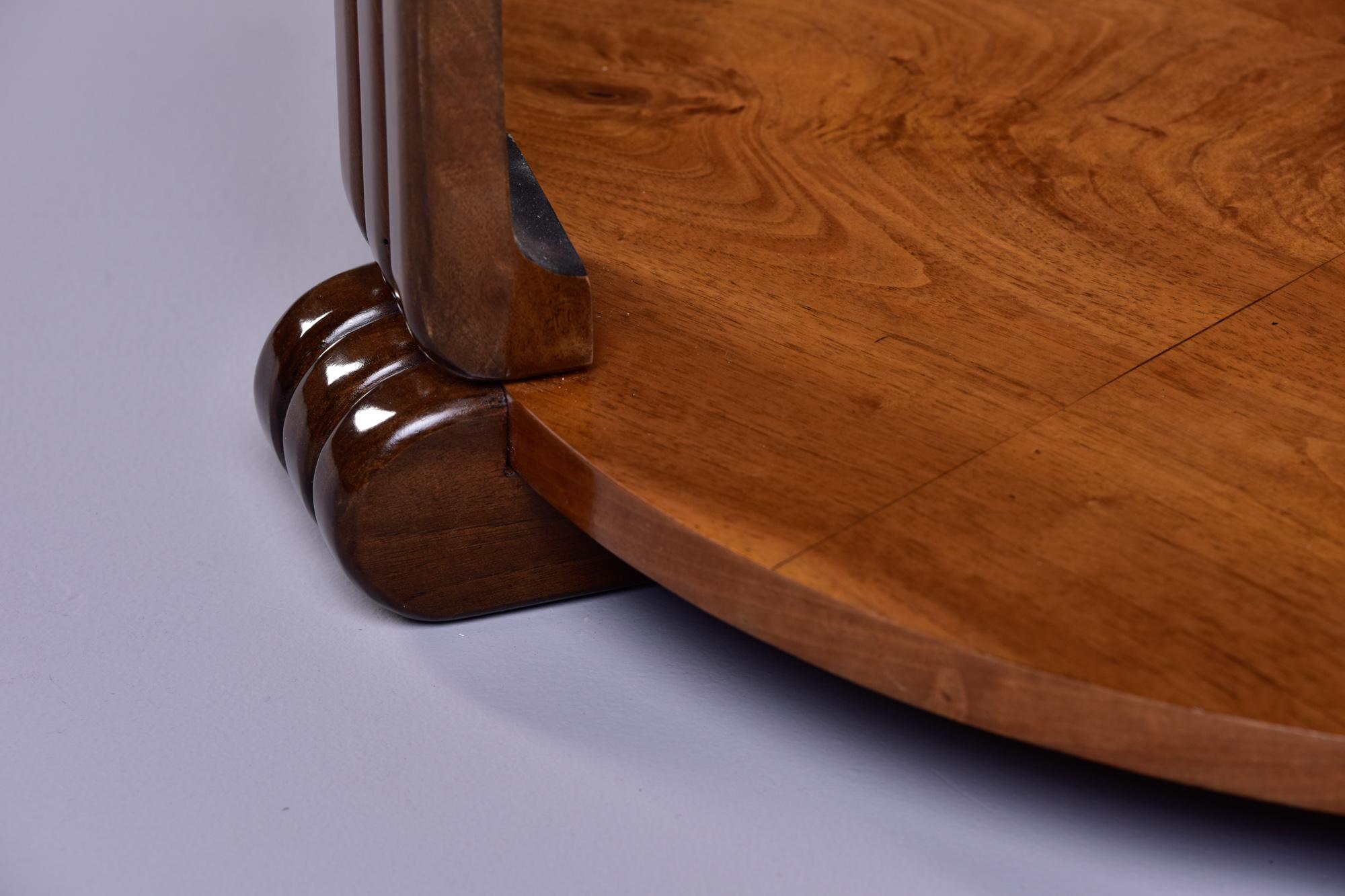 French Art Deco Walnut Side or Center Table 6