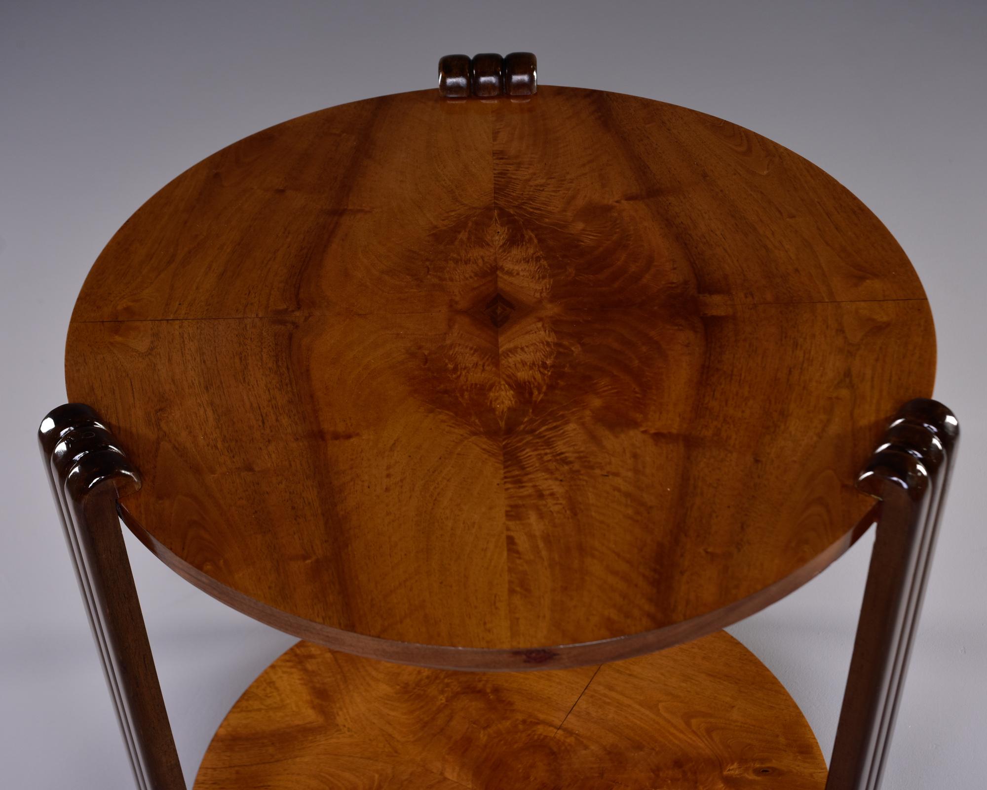 French Art Deco Walnut Side or Center Table 9