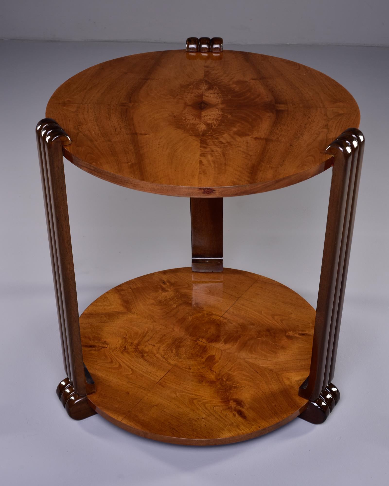 French Art Deco Walnut Side or Center Table 10