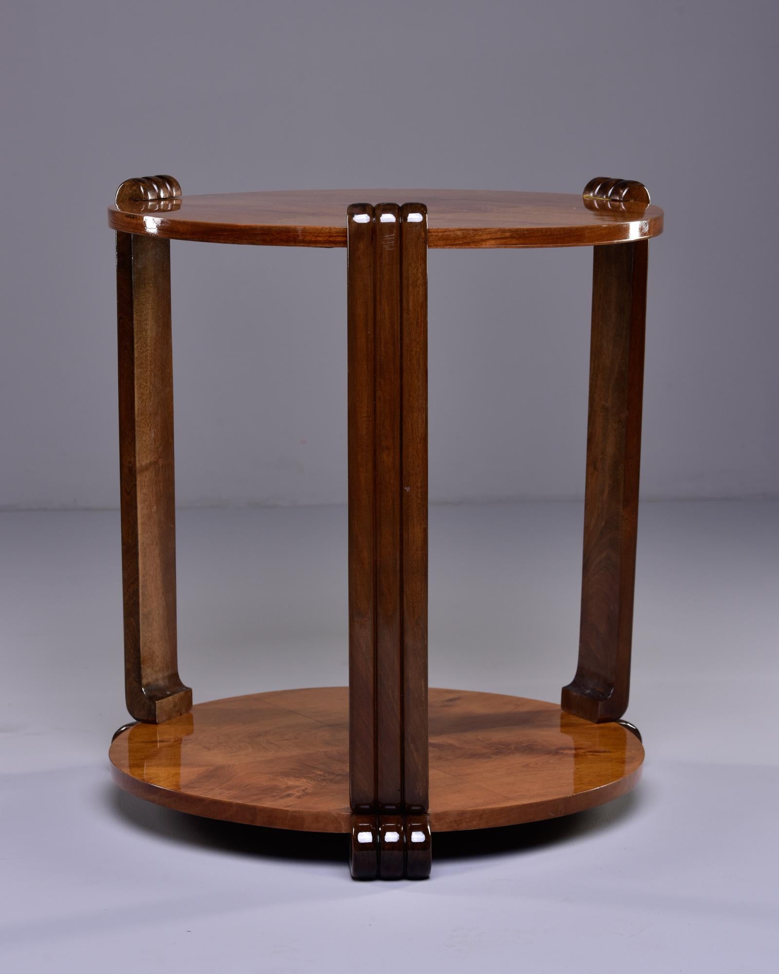 French Art Deco Walnut Side or Center Table In Good Condition In Troy, MI