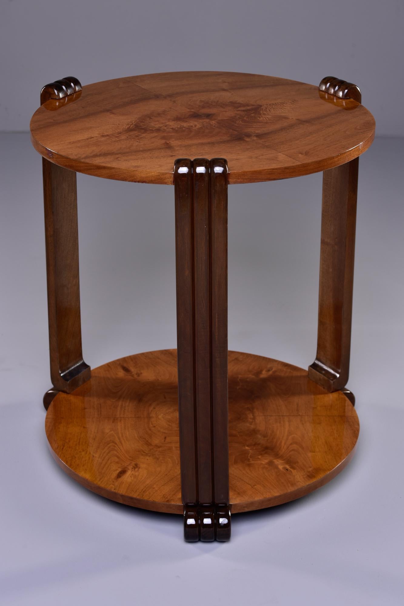 French Art Deco Walnut Side or Center Table 1