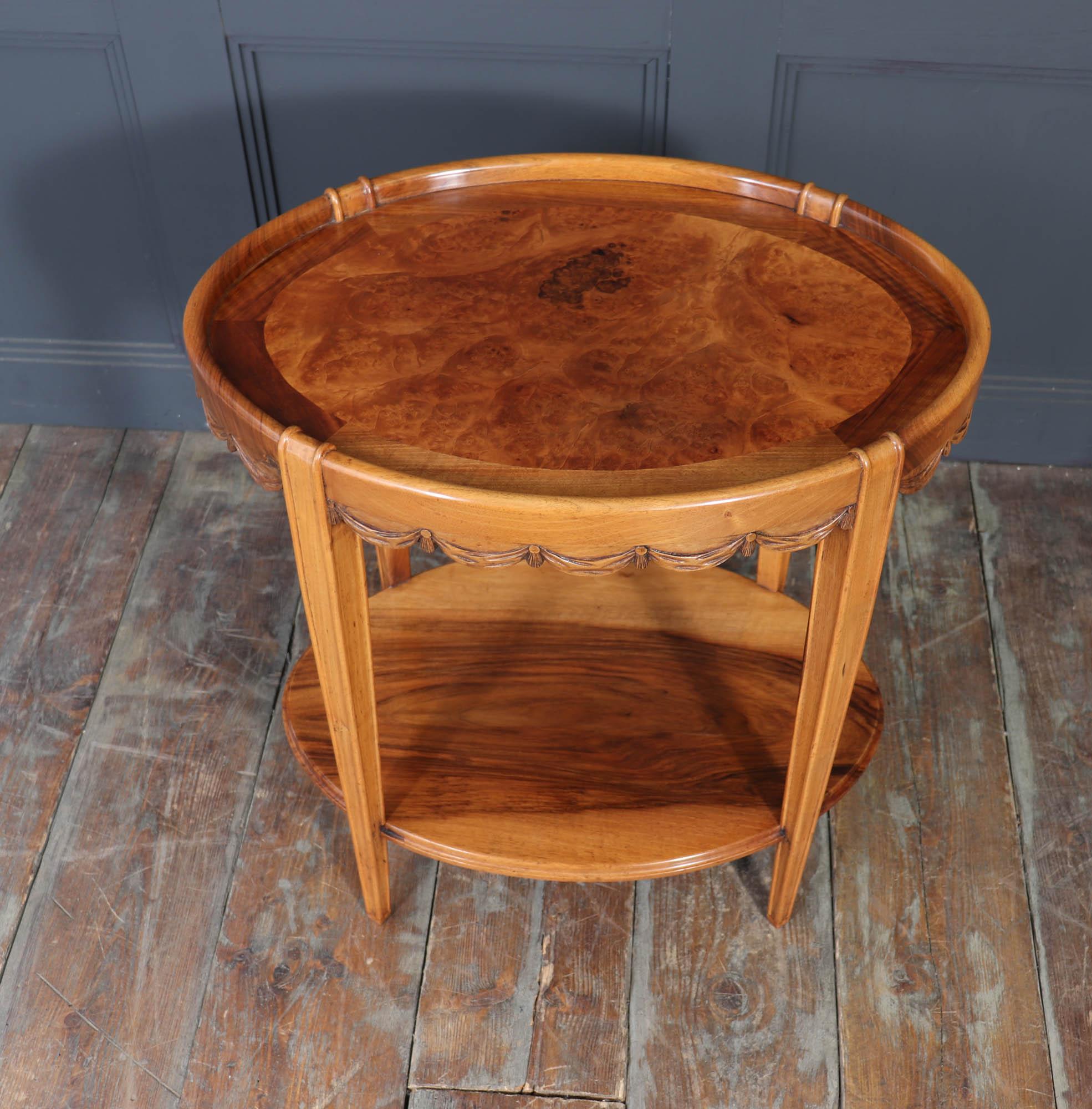 French Art Deco Walnut Side Table Circa 1925 im Angebot 6