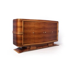 Sideboard aus Nussbaumholz im Art déco-Stil, 1