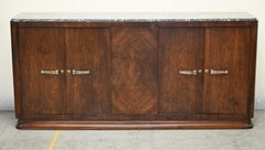 French Art Deco Walnut Sideboard Buffet Credenza