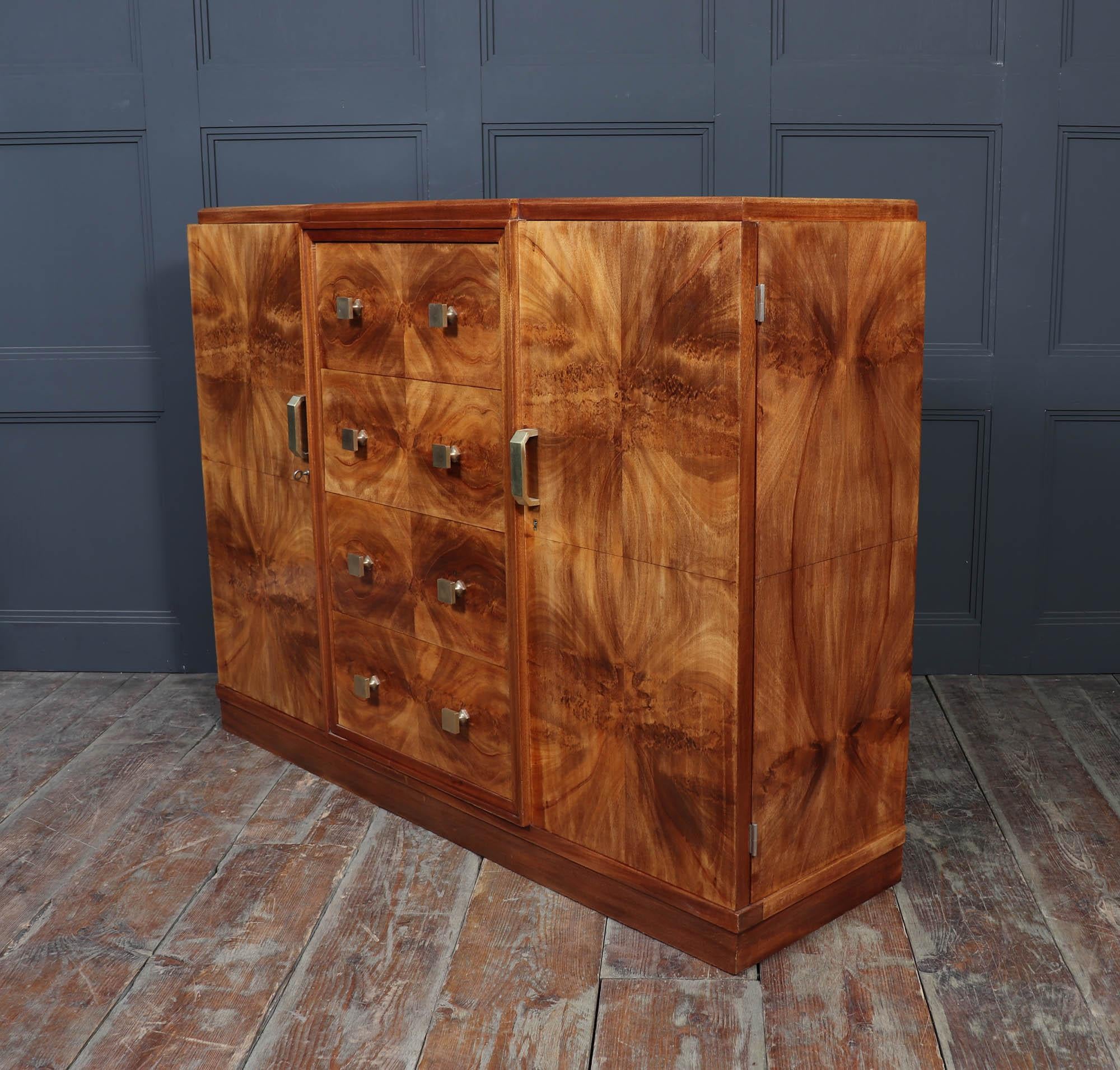 Credenza francese Art Déco in noce in vendita 7