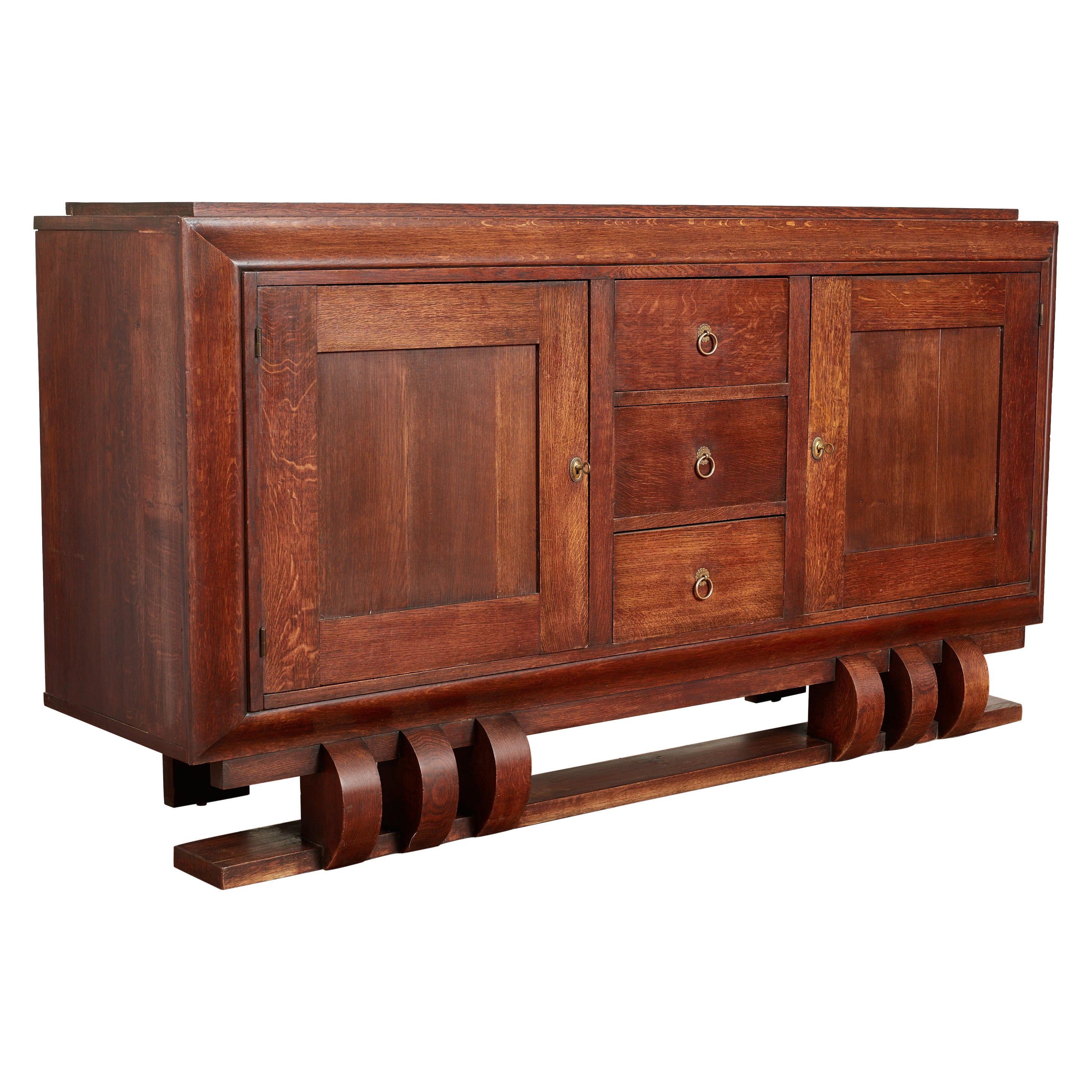 French Art Deco Walnut Sideboard