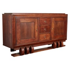 French Art Deco Walnut Sideboard