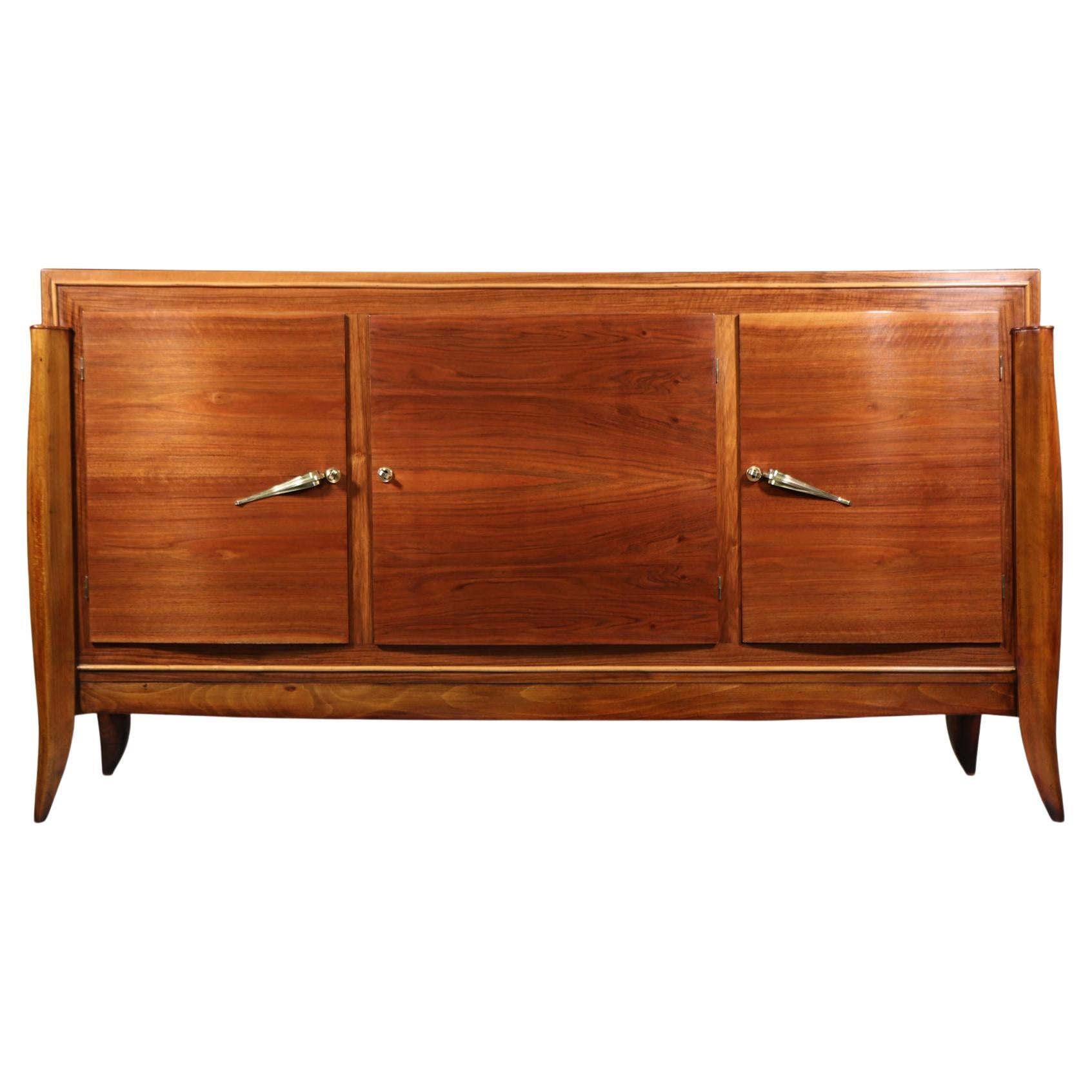 French Art Deco Walnut Sideboard