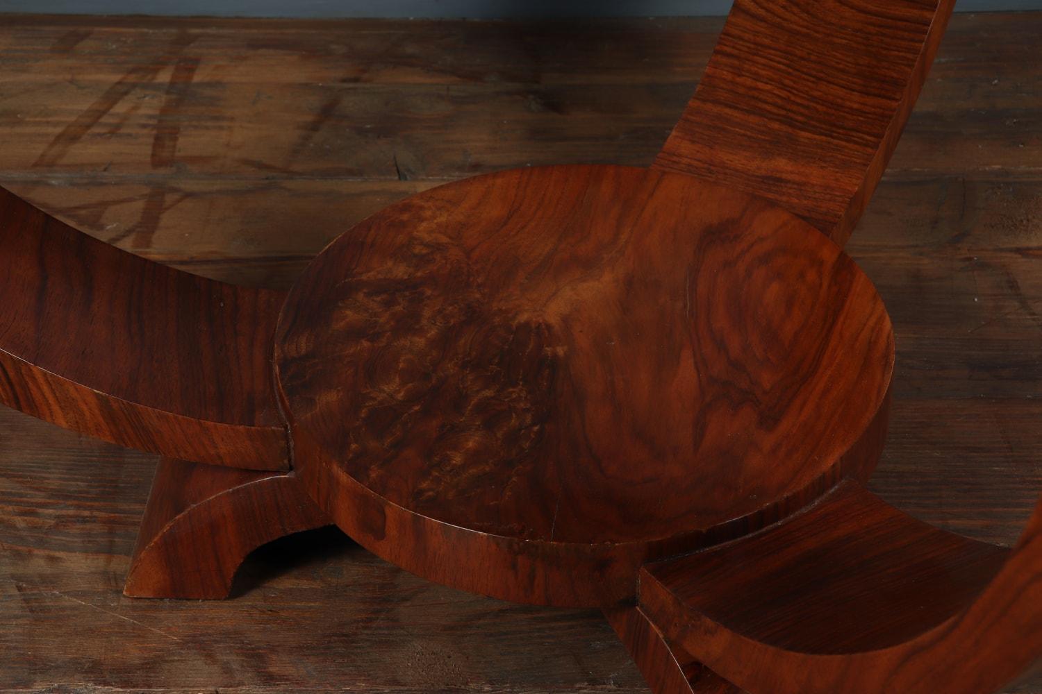 French Art Deco Walnut Table, 1930 6