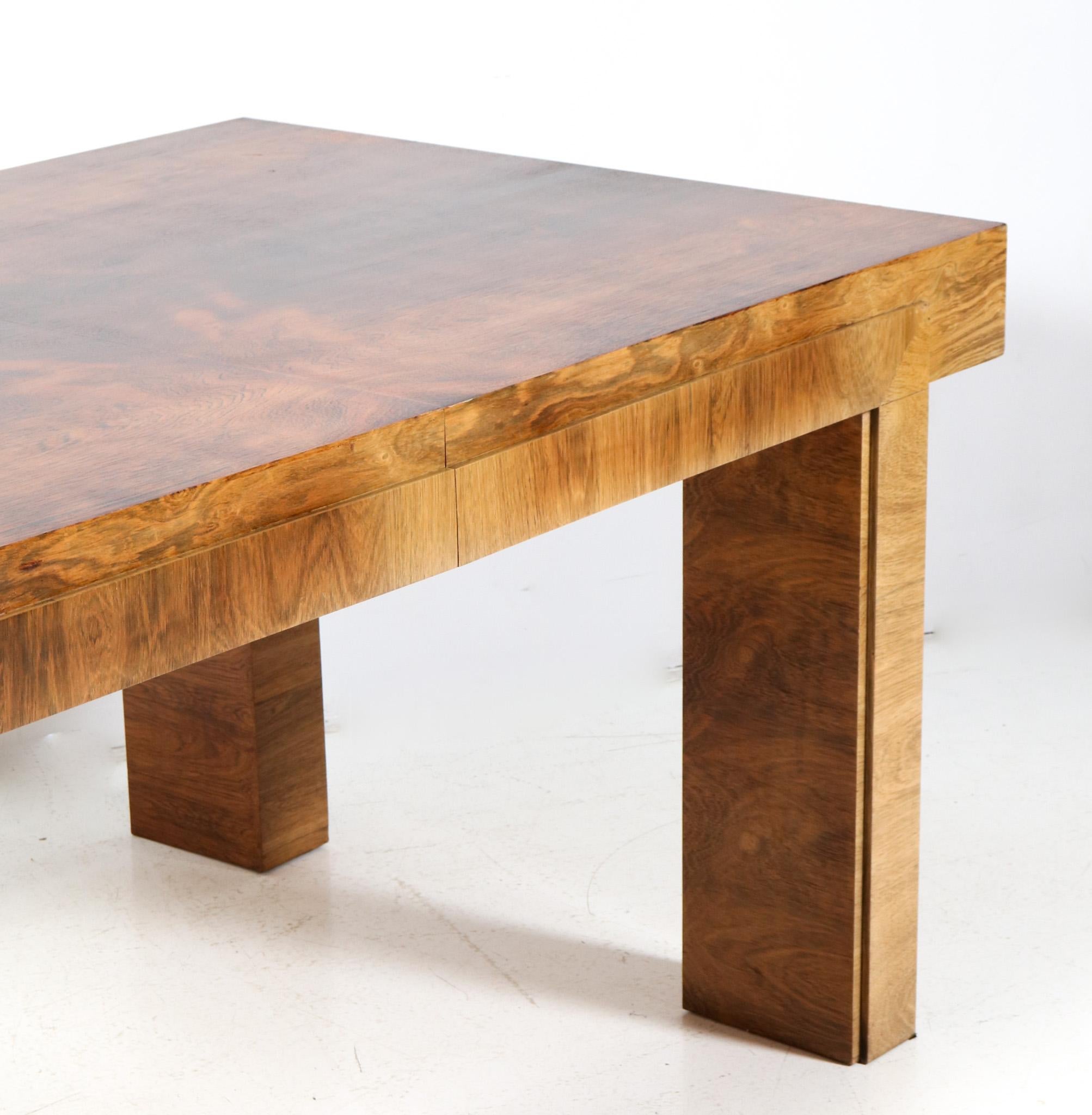  French Art Deco Walnut Table or Writing Table, 1930s For Sale 5