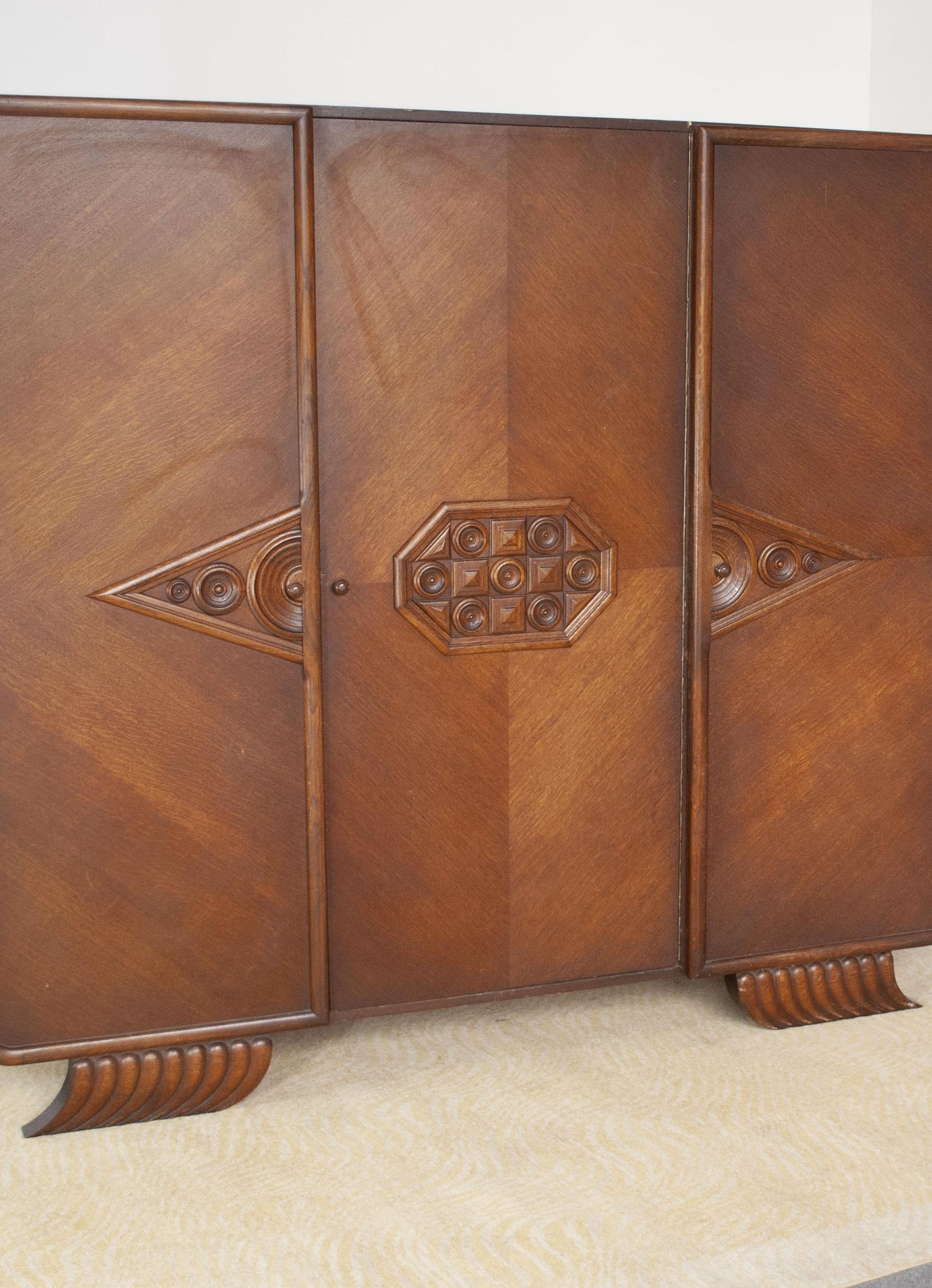 Art Deco French Art Déco Wardrobe Early 40s For Sale