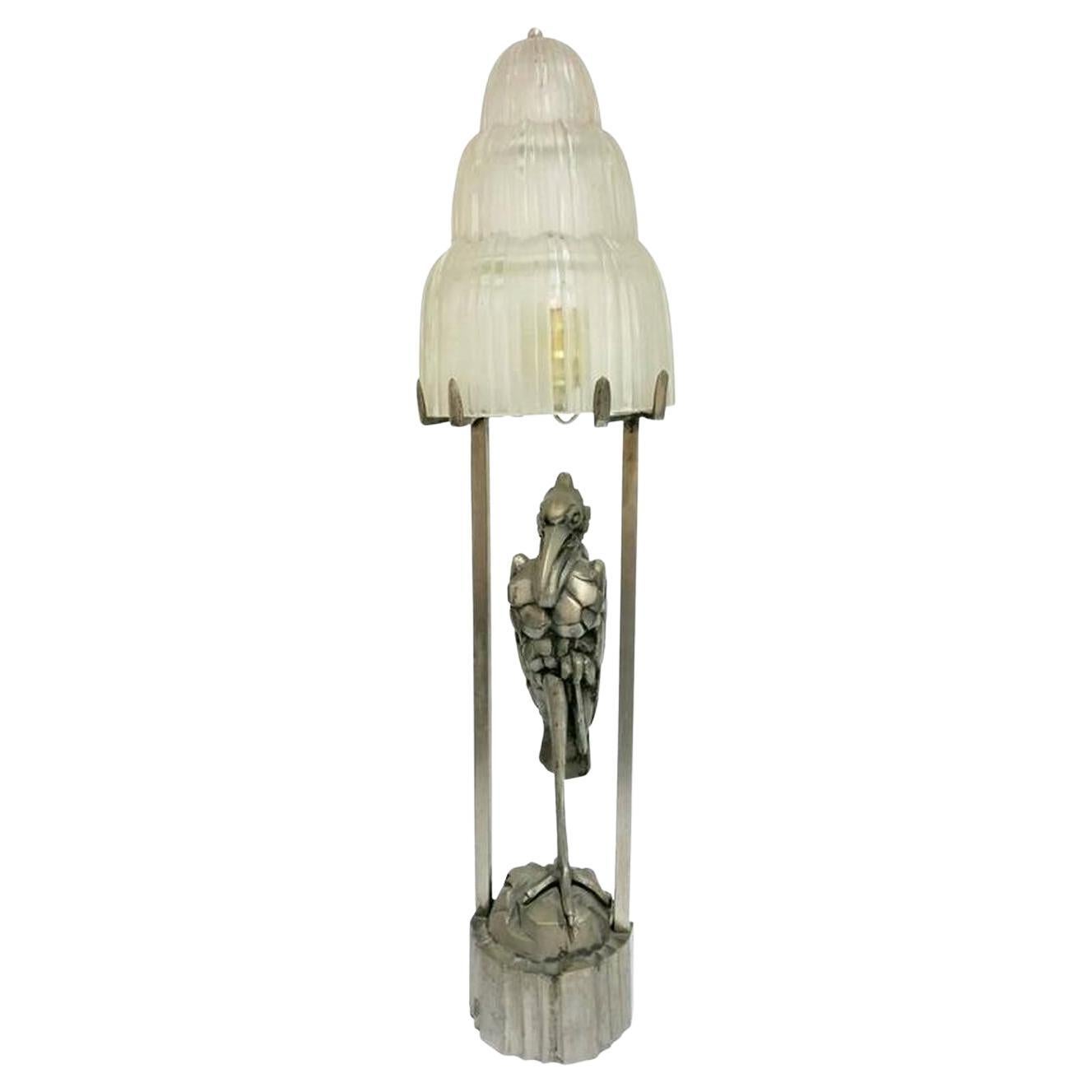 Sabino French Art Deco Fan Lamp at 1stDibs