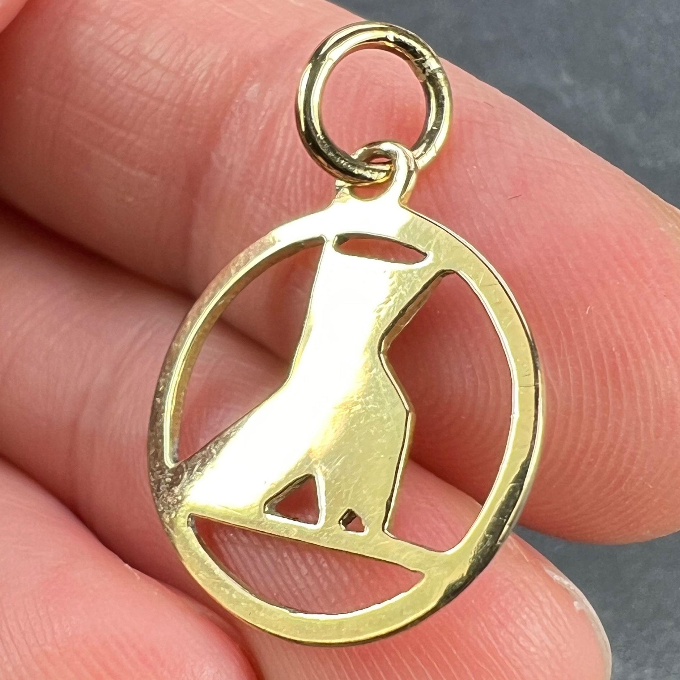 French Art Deco White Origami Bird 18K Yellow Gold Enamel Charm Pendant For Sale 4