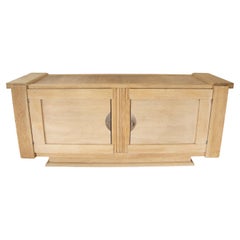 French Art Deco White Washed Oak Sideboard