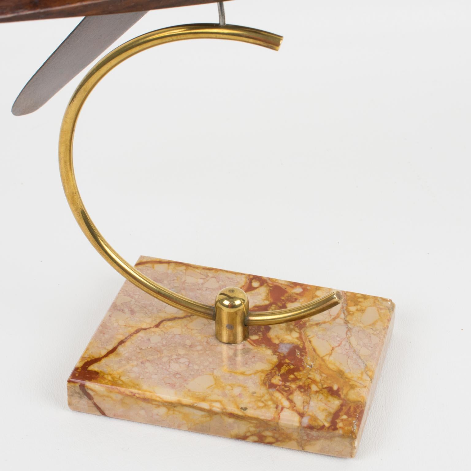 French Art Deco Wood Airplane Glider Aviation Model 3