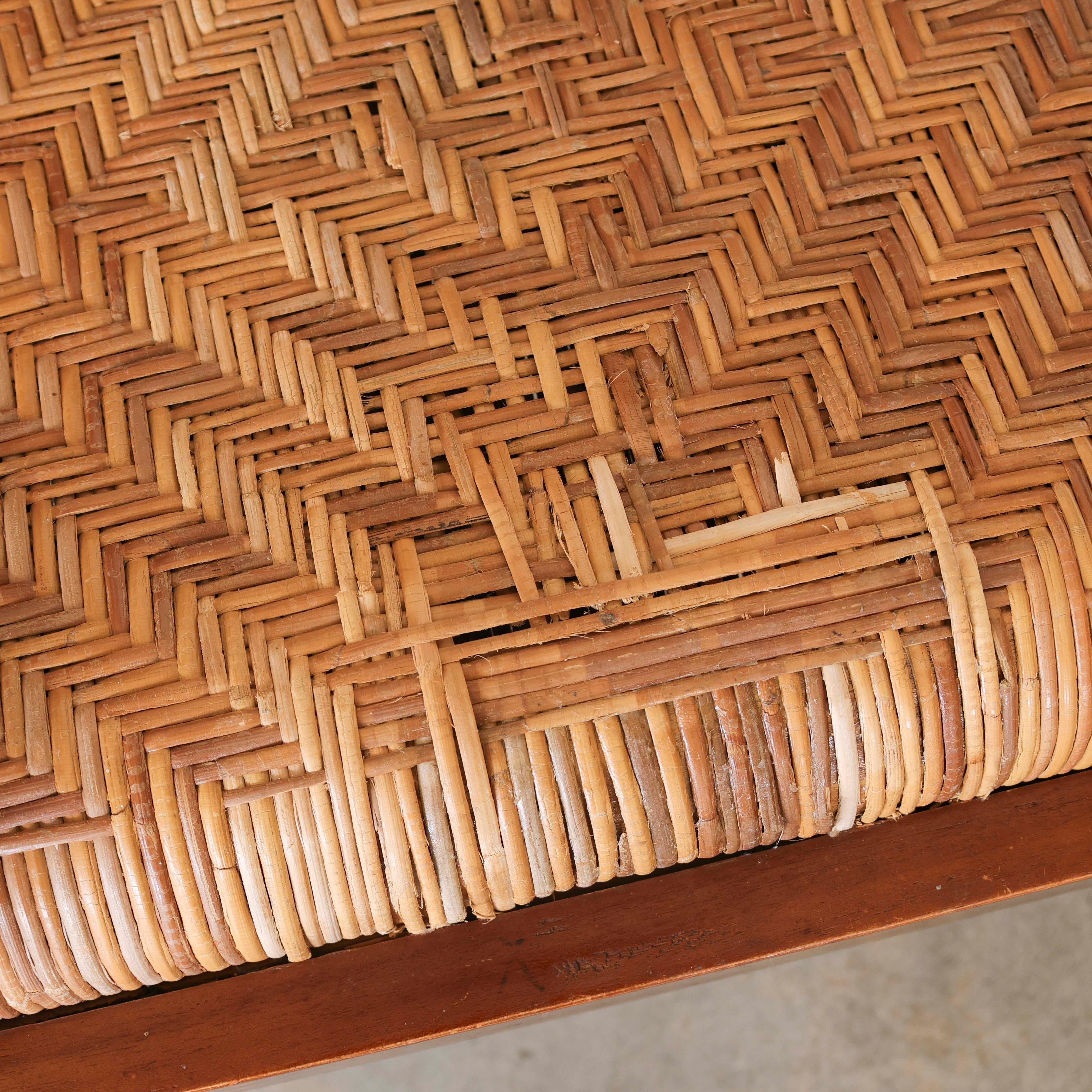 French Art Deco Wood and Woven Chair 5