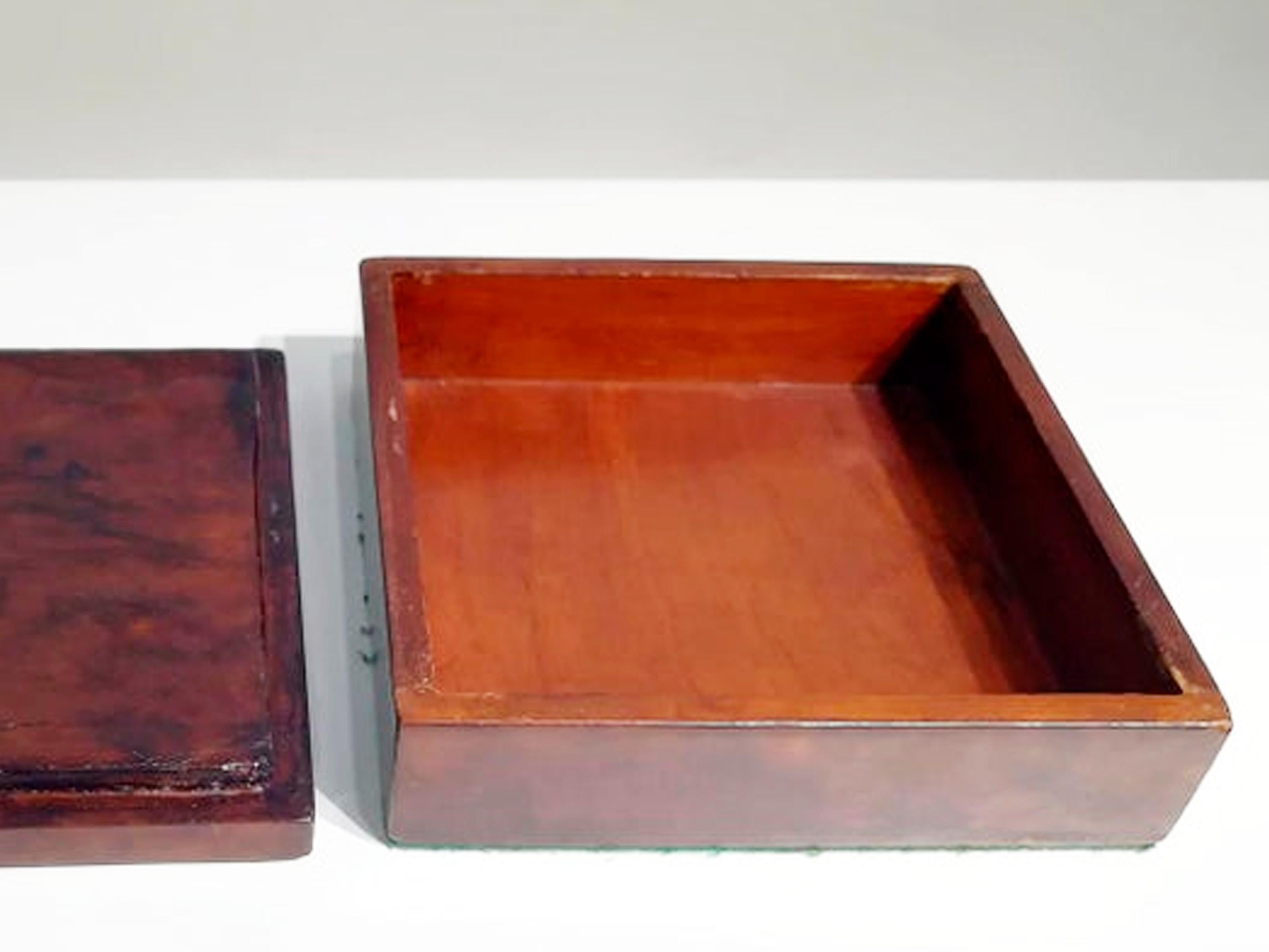 Métal Boîte en bois Art Déco française, vers 1930 en vente
