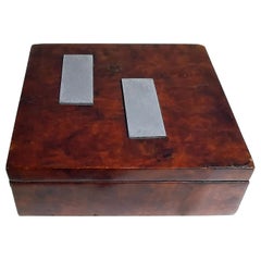 Vintage French Art Deco Wood Box, circa 1930