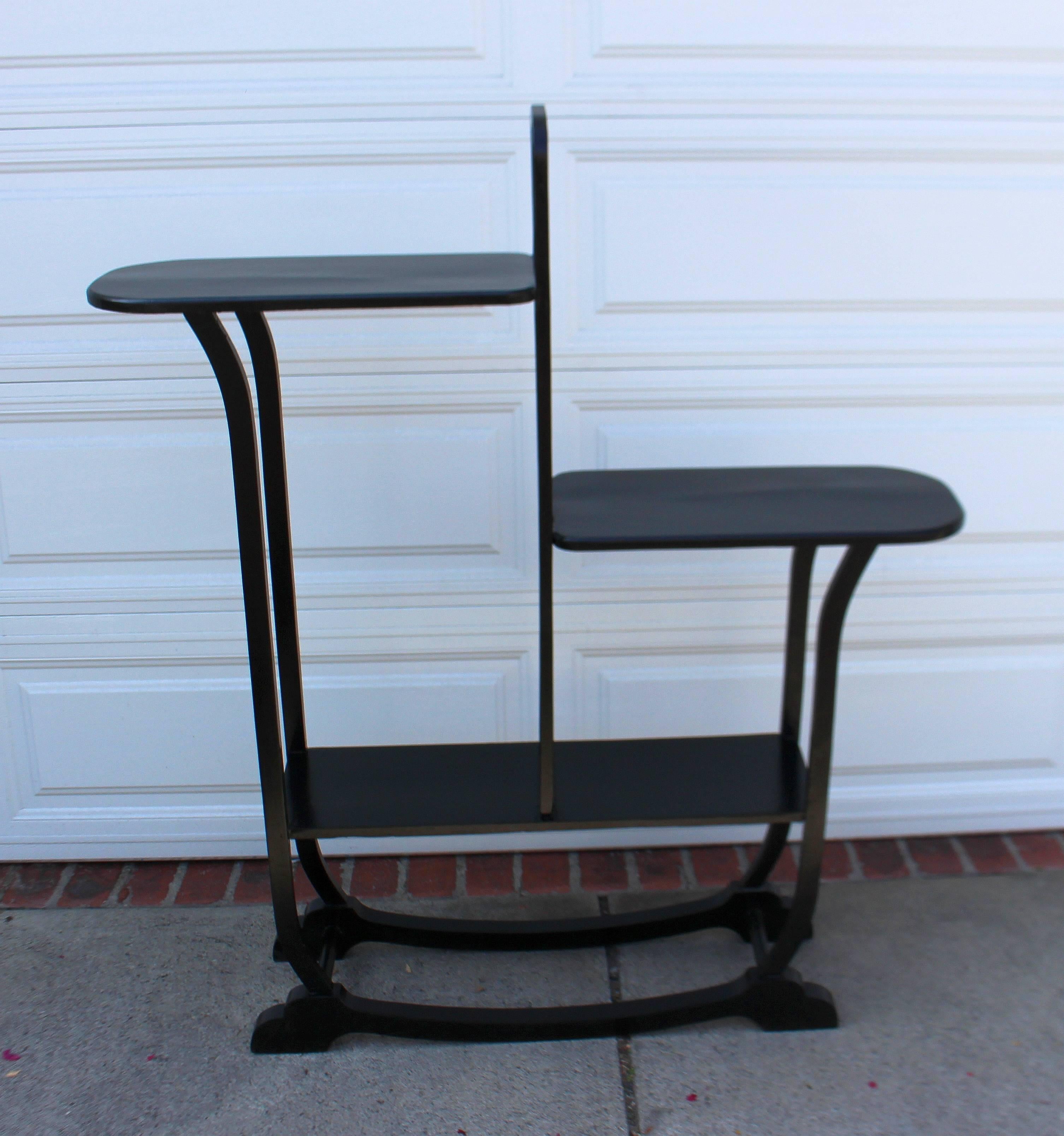 Black ebonized bookshelf, circa 1930s.
Continental US In-Home Delivery  - 3 Weeks $ 400