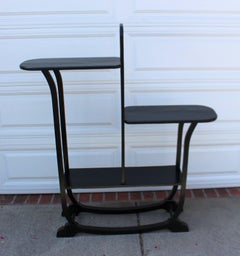 French Art Deco Wood Ebonized Shelf