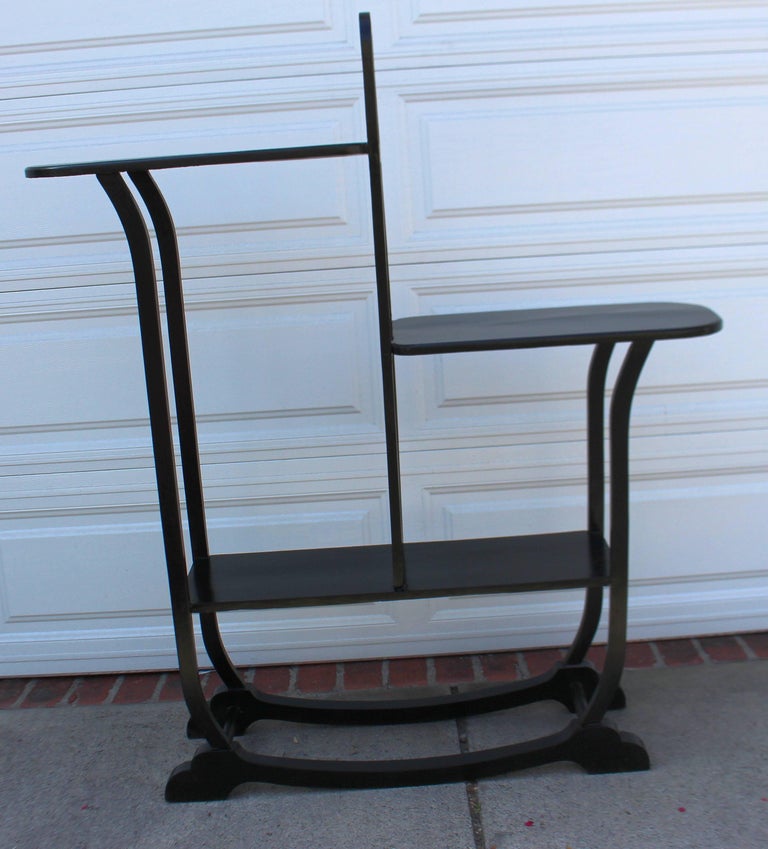 French Art Deco Wood Ebonized Shelf For Sale at 1stDibs