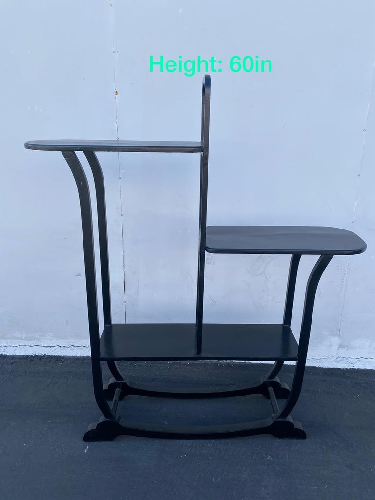 French Art Deco Wood Ebonized Shelf For Sale at 1stDibs