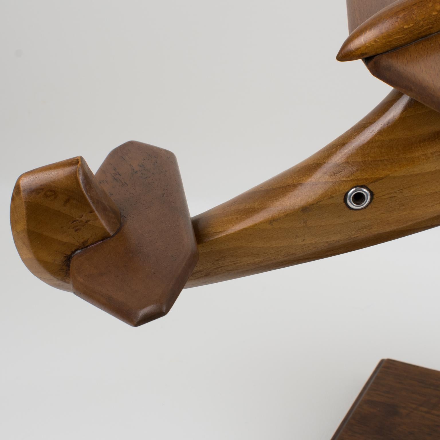 French Art Deco Wooden Airplane Aviation Model 4