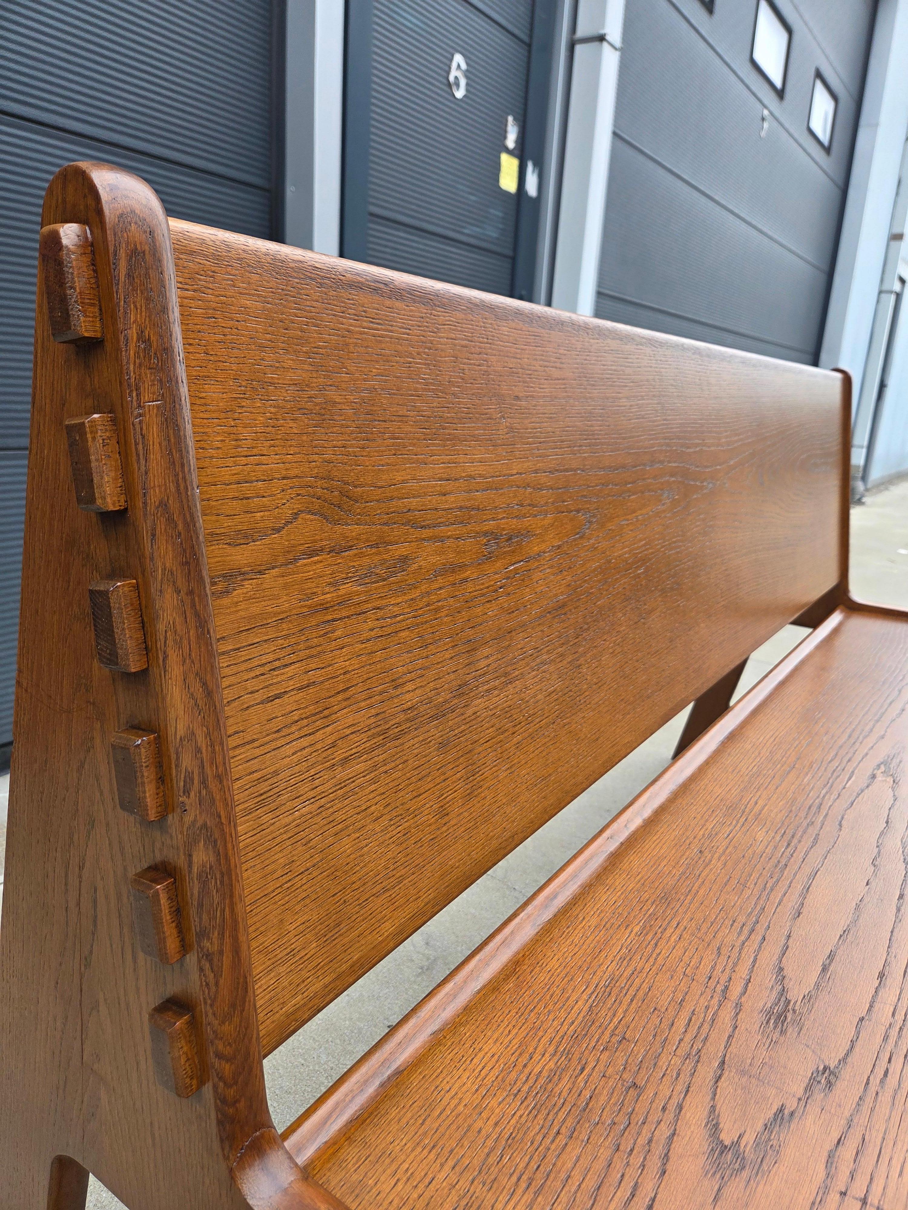 Panchina francese in legno Art Déco, anni '50 in vendita 4