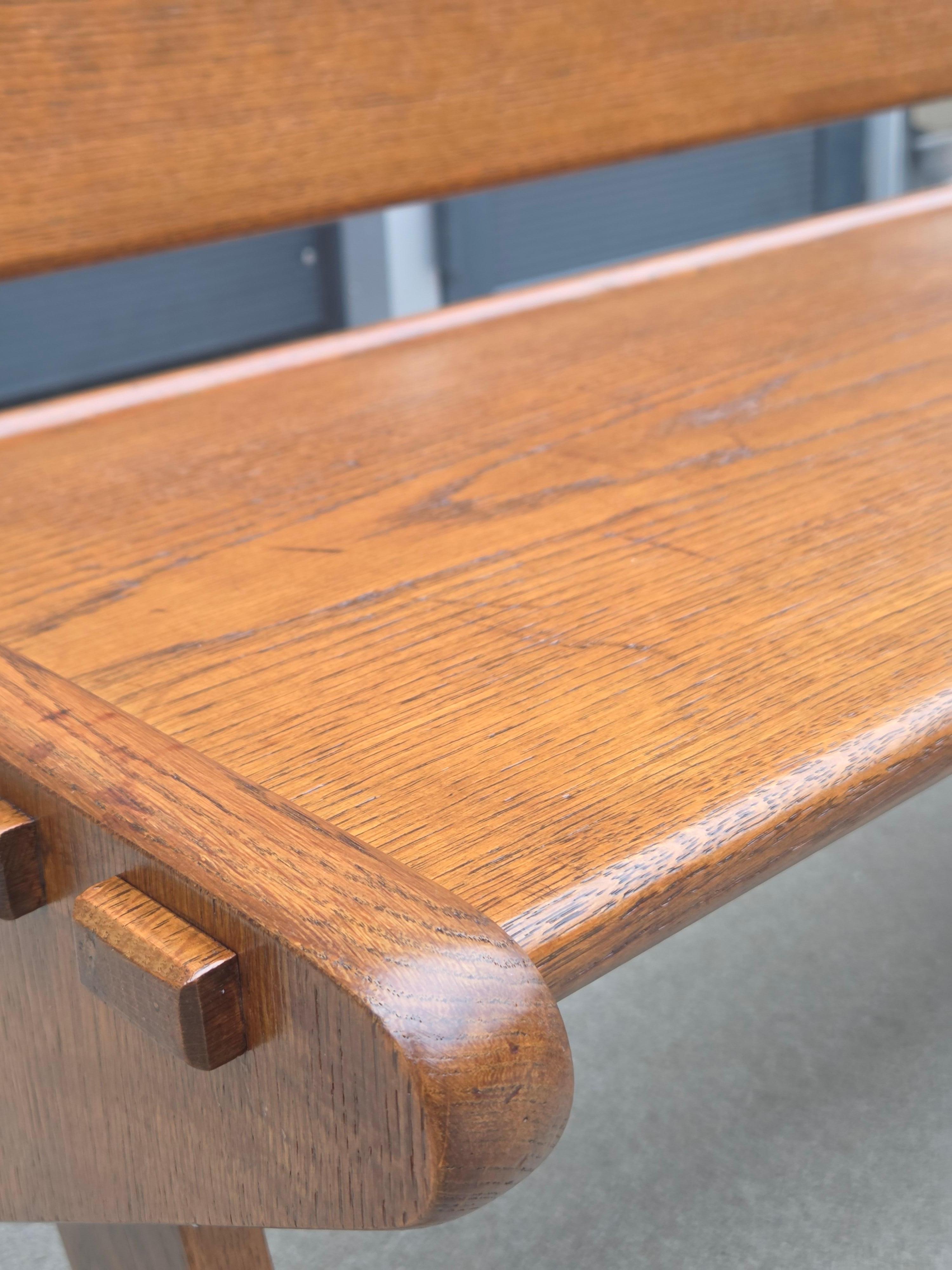 Panchina francese in legno Art Déco, anni '50 in vendita 6