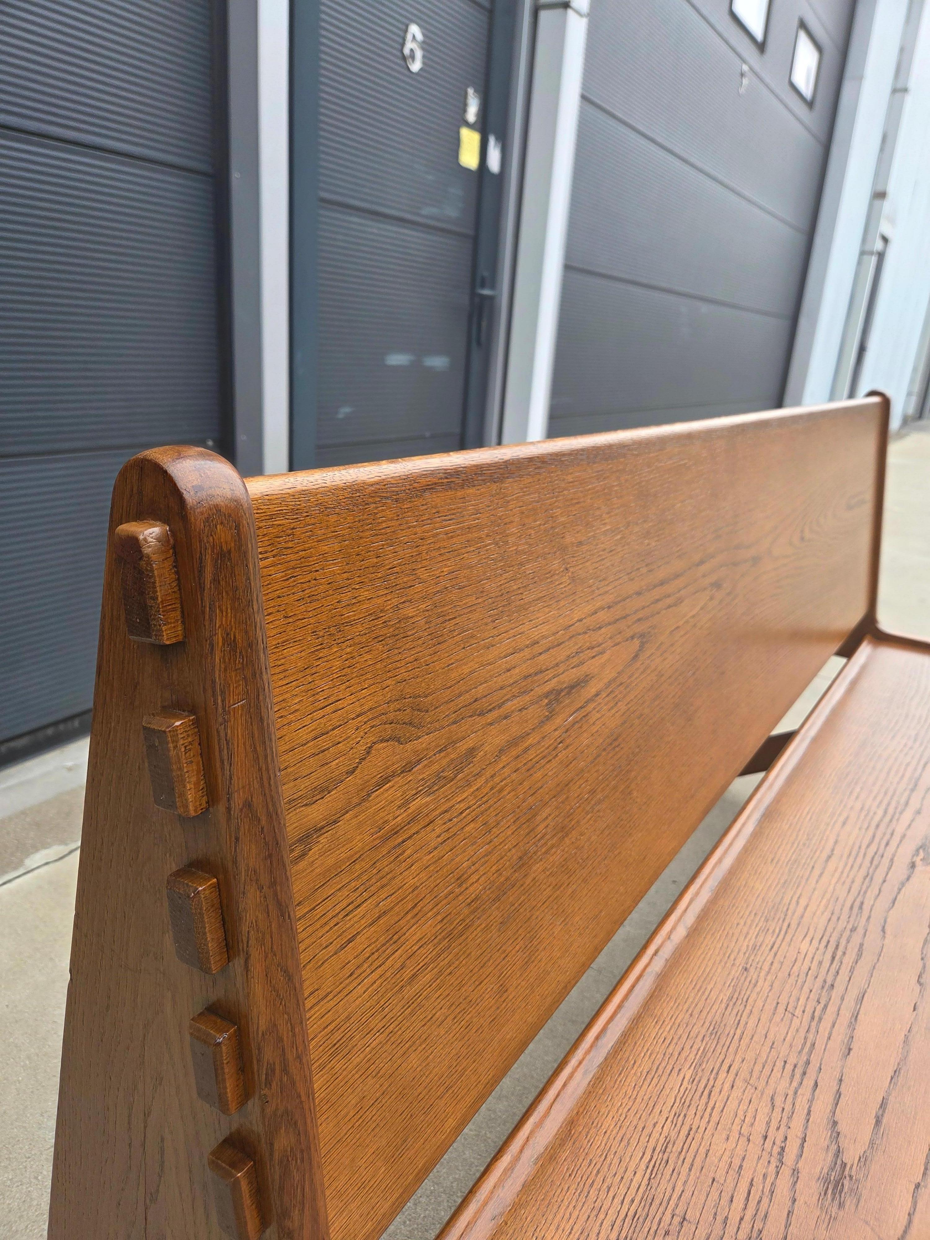 Francese Panchina francese in legno Art Déco, anni '50 in vendita
