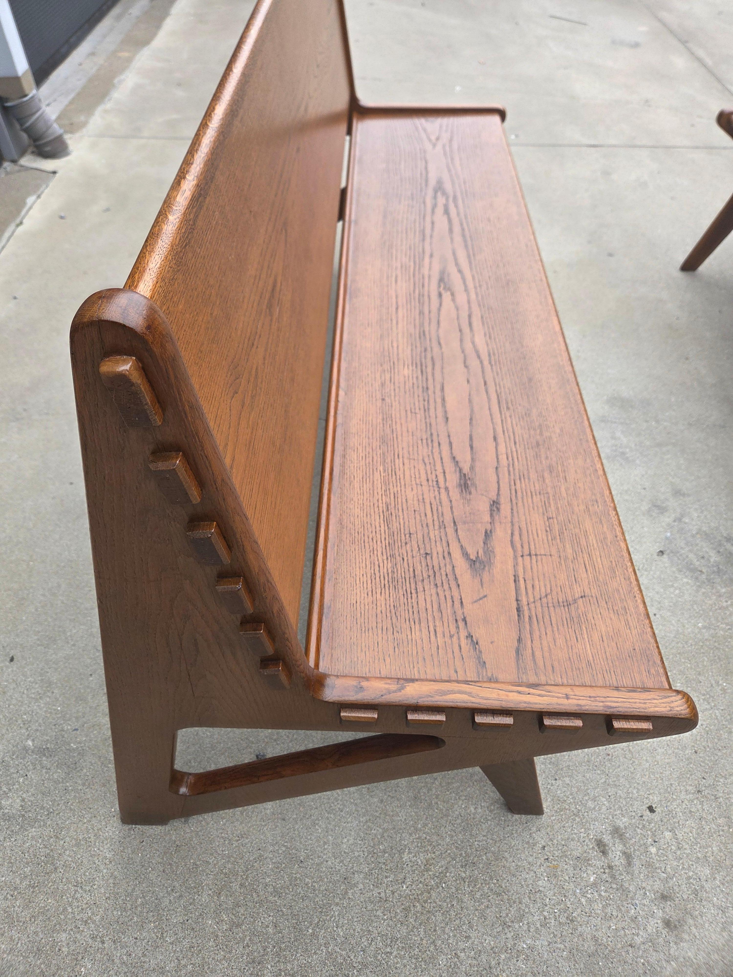 Panchina francese in legno Art Déco, anni '50 In condizioni buone in vendita a Waasmunster, BE