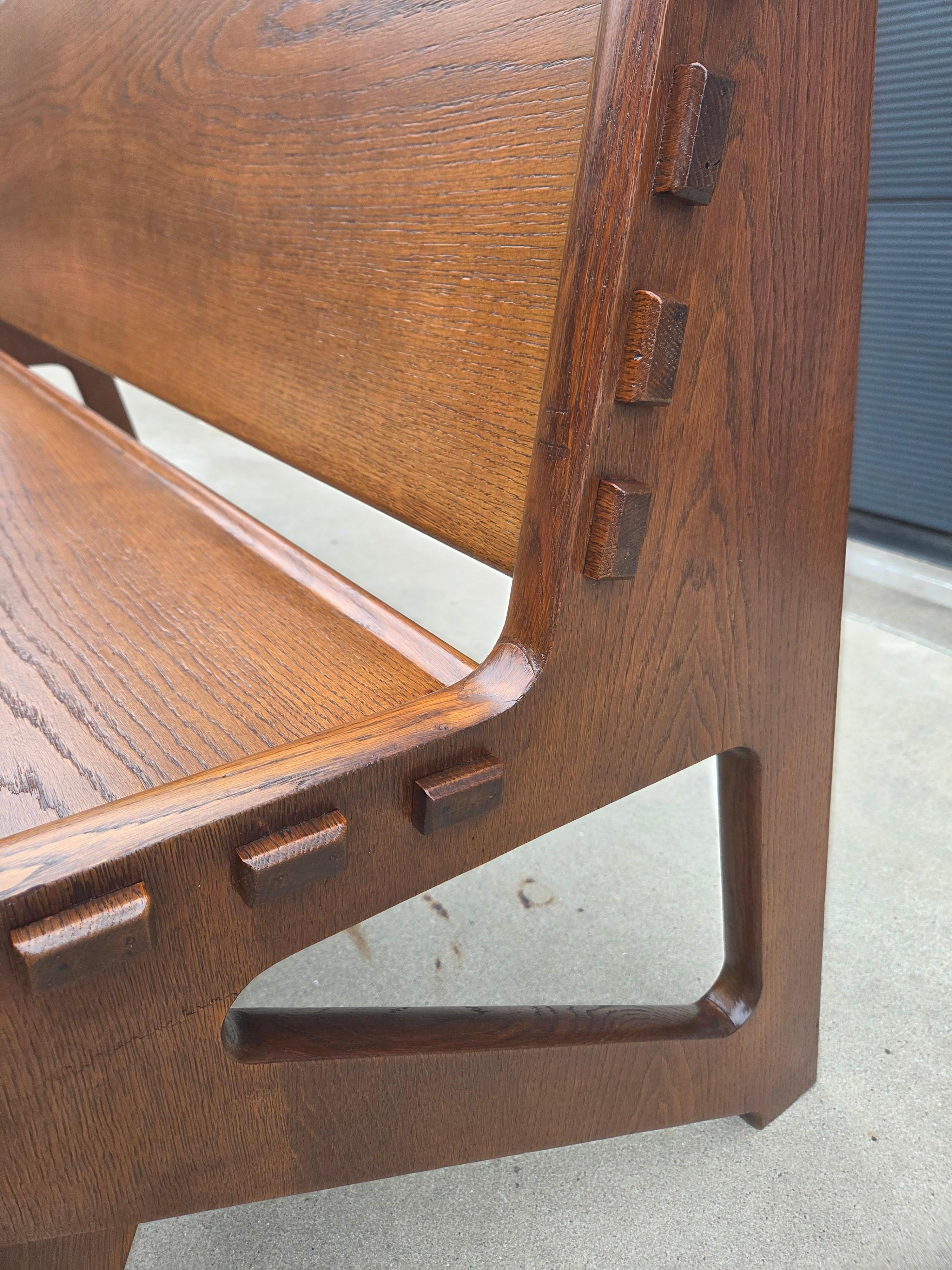 Panchina francese in legno Art Déco, anni '50 in vendita 1