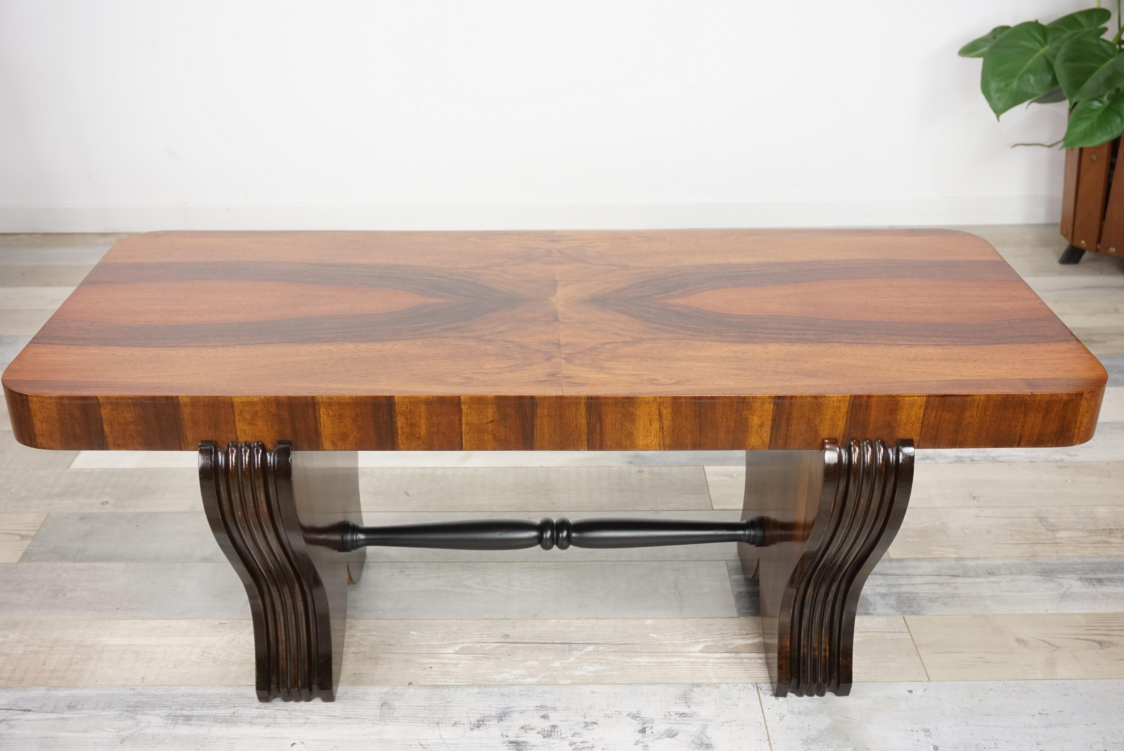 French Art Deco Wooden Coffee Table 9