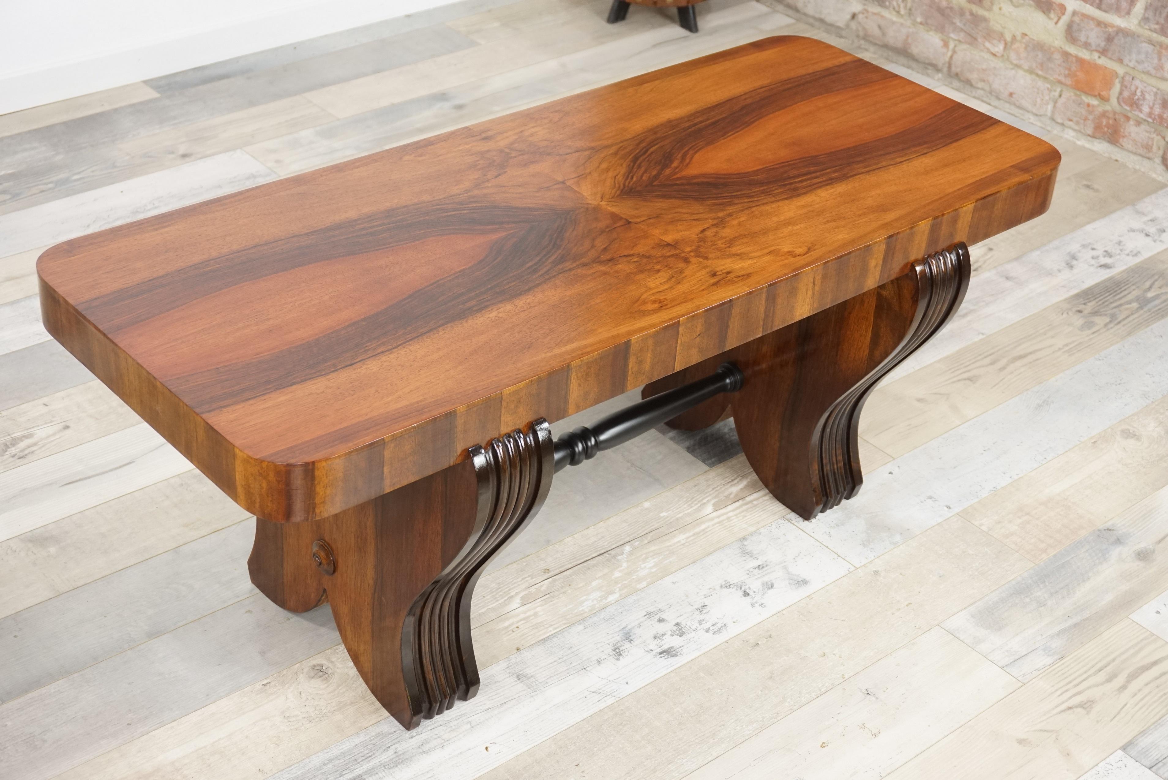 French Art Deco Wooden Coffee Table 14