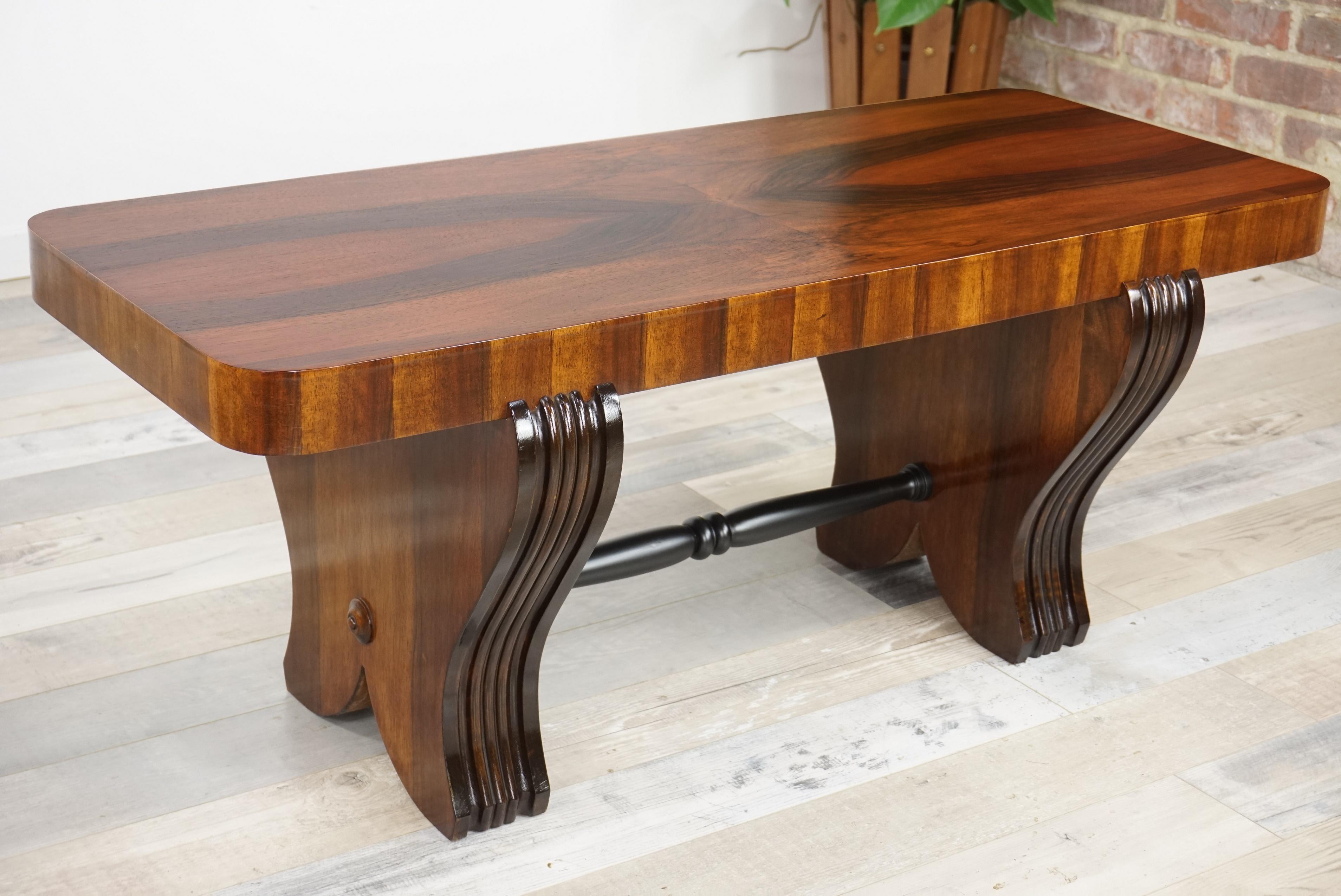 French Art Deco Wooden Coffee Table 15