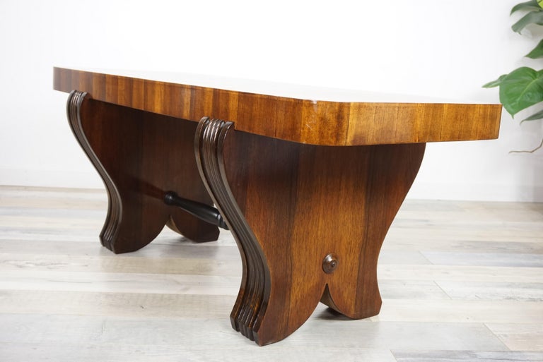 French Art Deco Wooden Coffee Table For Sale at 1stDibs