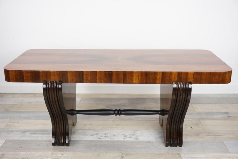 French Art Deco Wooden Coffee Table For Sale at 1stDibs