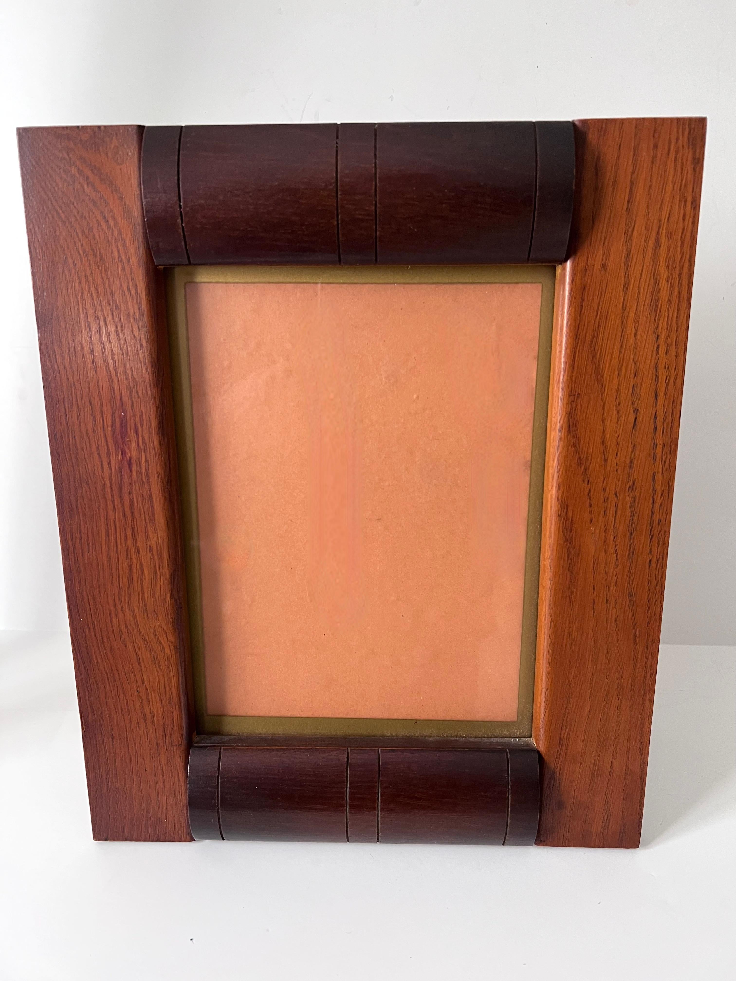 Glass French Art Deco Wooden Picture Frame For Sale