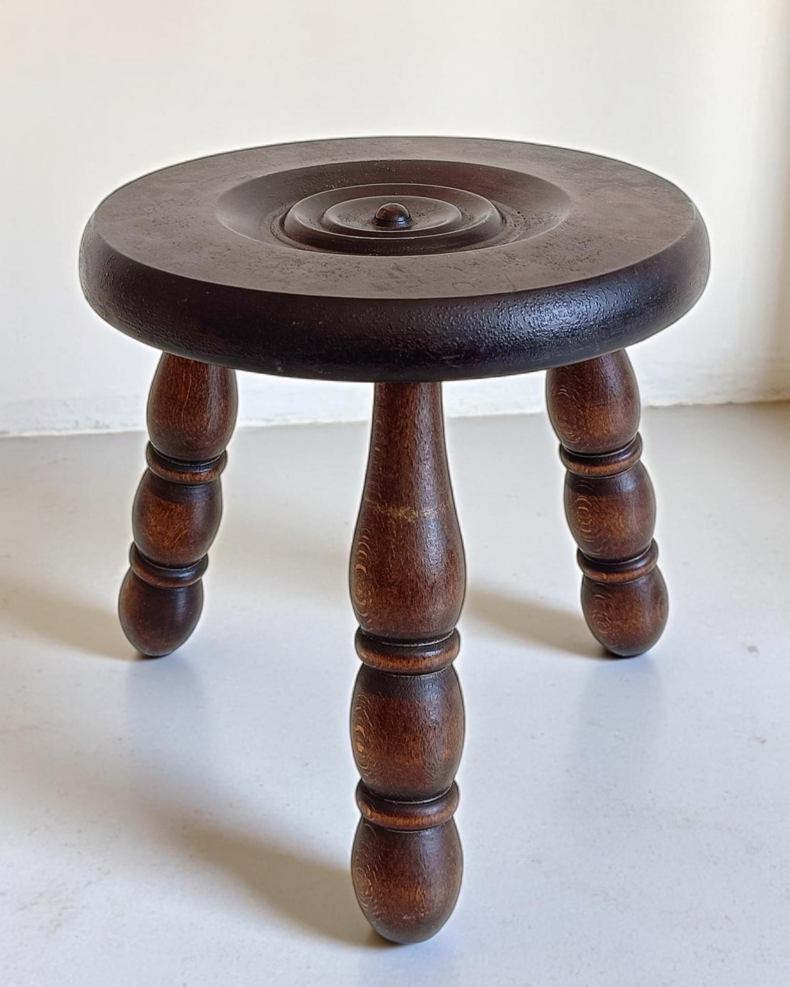 Tabouret ou table d'appoint Art déco français dans le style de Charles Dudouyt Excellent état - En vente à Valencia, VC