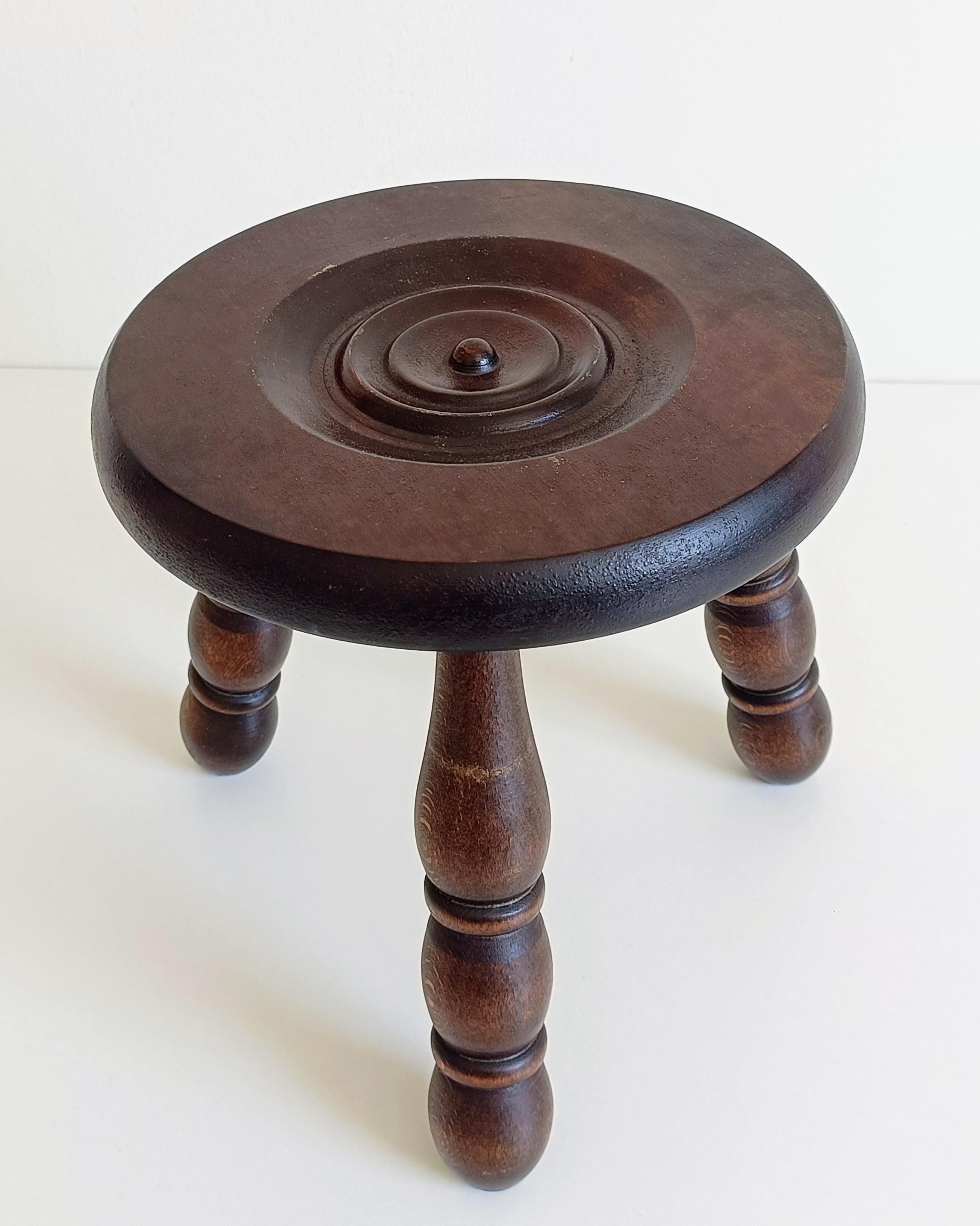 Tabouret ou table d'appoint Art déco français dans le style de Charles Dudouyt en vente 1