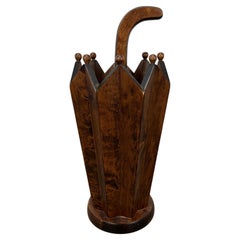French art deco wooden umbrella stand, 1930's