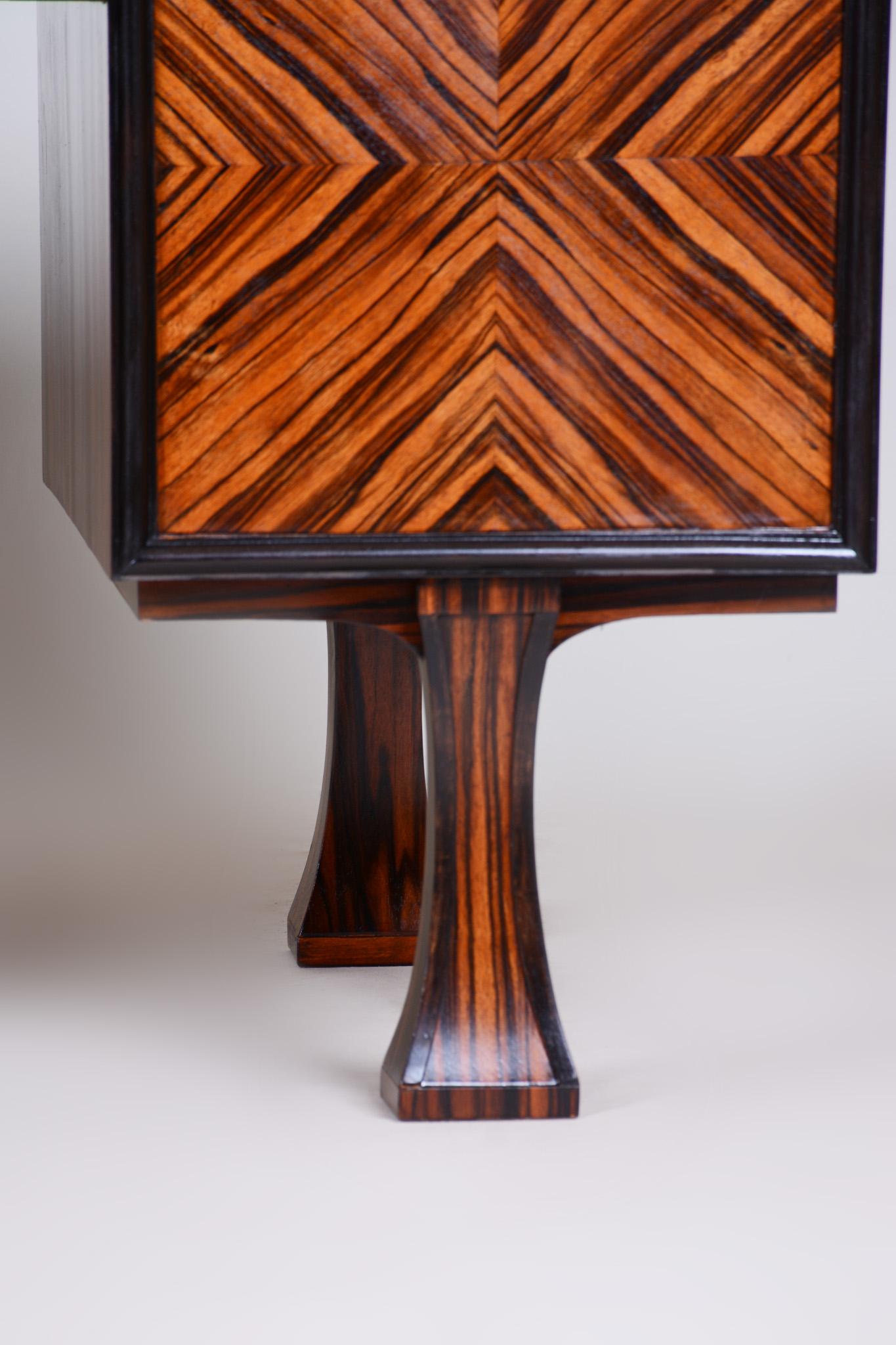 French Art Deco Writing Desk Made in the 1920s, Restored Ebony 9