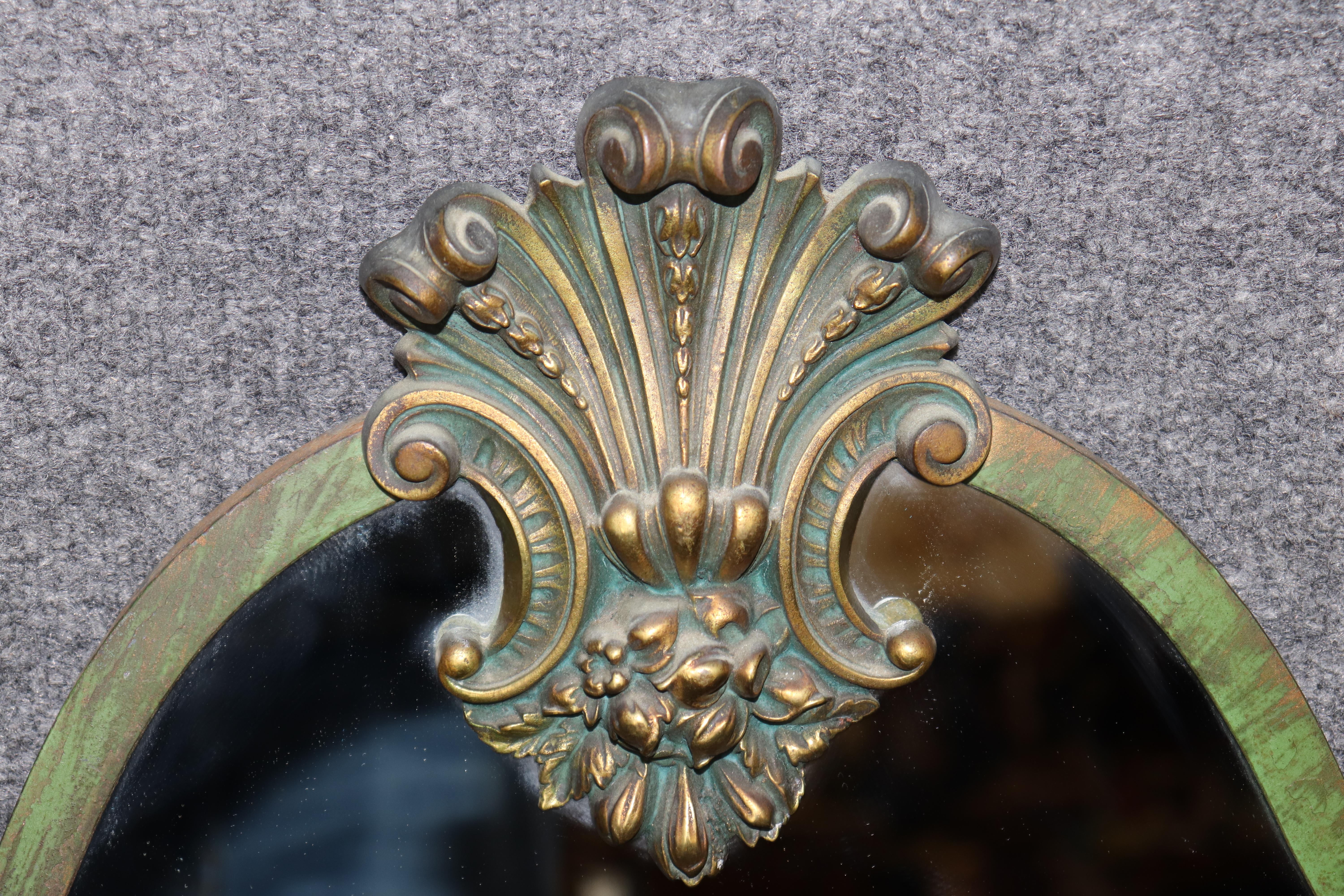 Moulage Miroir Art déco français en fer forgé et bronze des années 1930 en vente