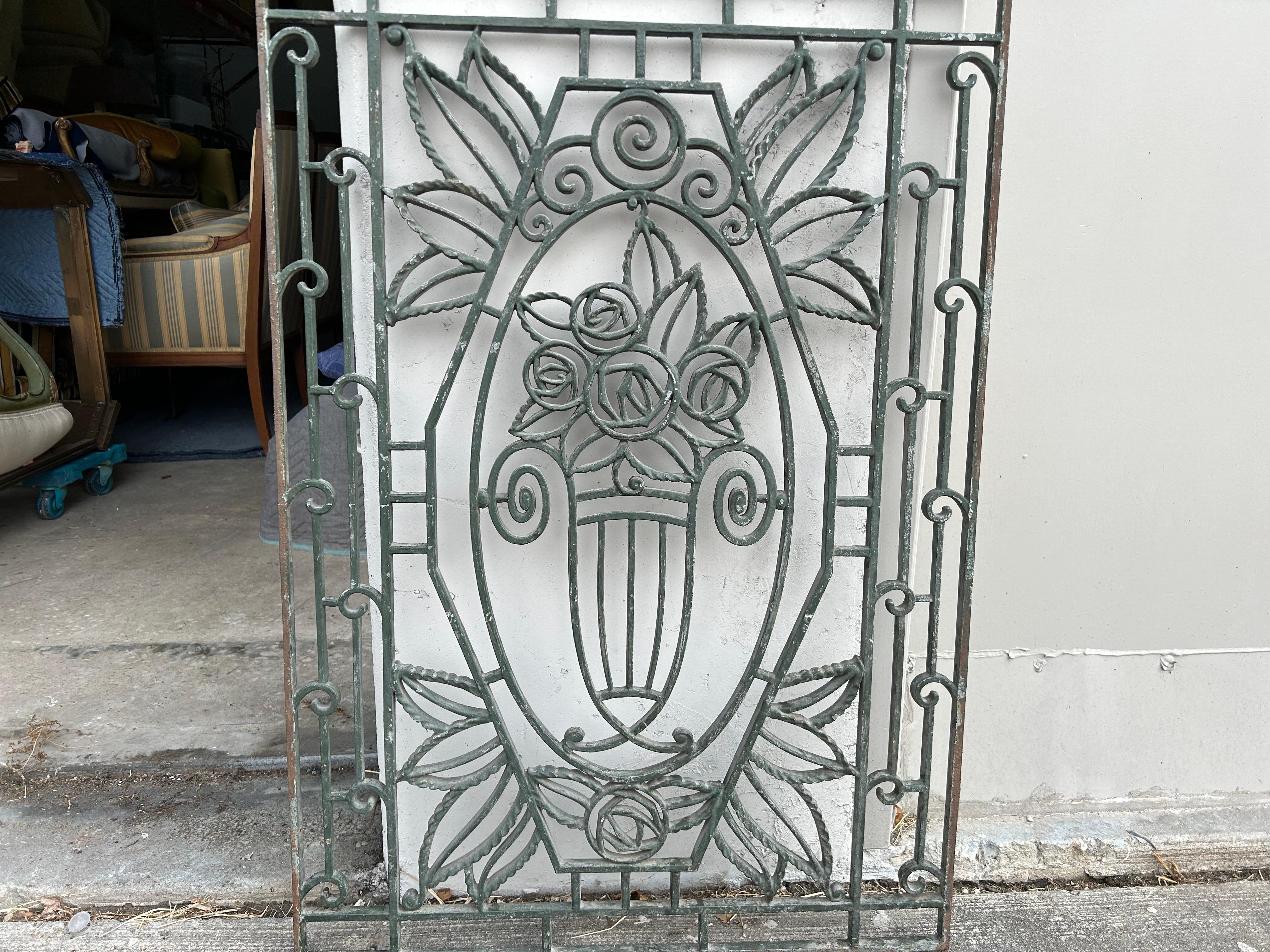 French Art Deco Wrought Iron Architectural Element 2