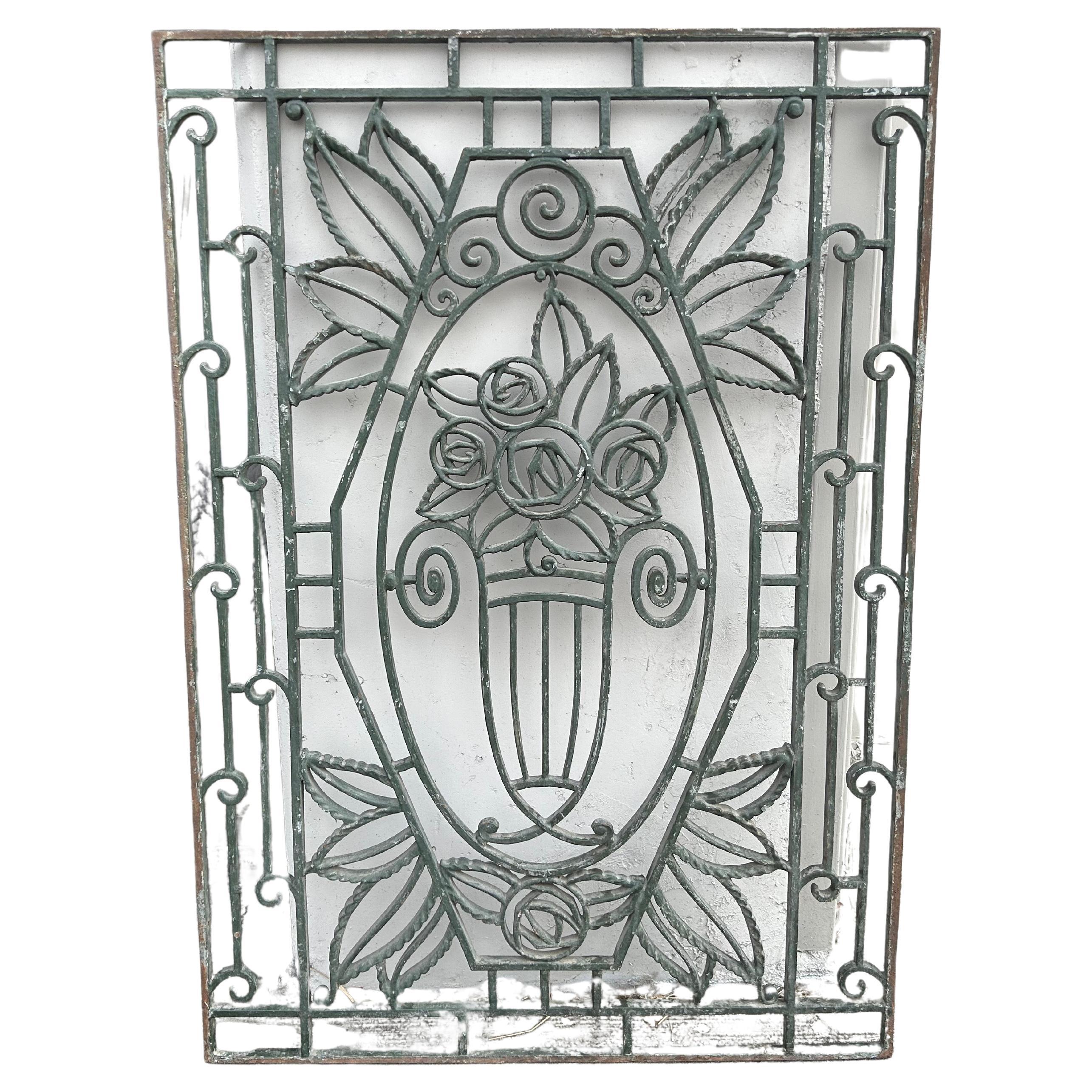 French Art Deco Wrought Iron Architectural Element 4