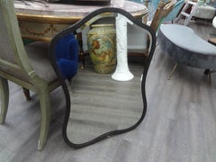 French Art Deco Wrought Iron Beveled Mirror