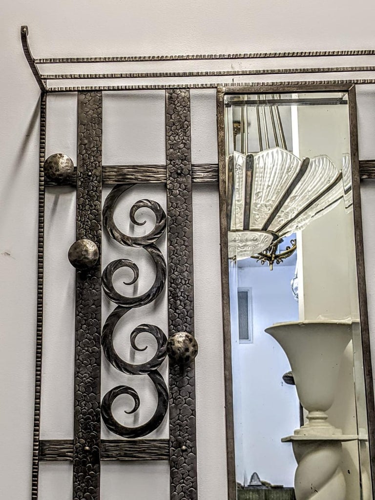 French Art Deco Wrought Iron Coat Hanger, Rack / Hall Tree at 1stDibs